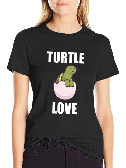Turtle Love T-Shirt - Cute Cartoon Graphic Tee