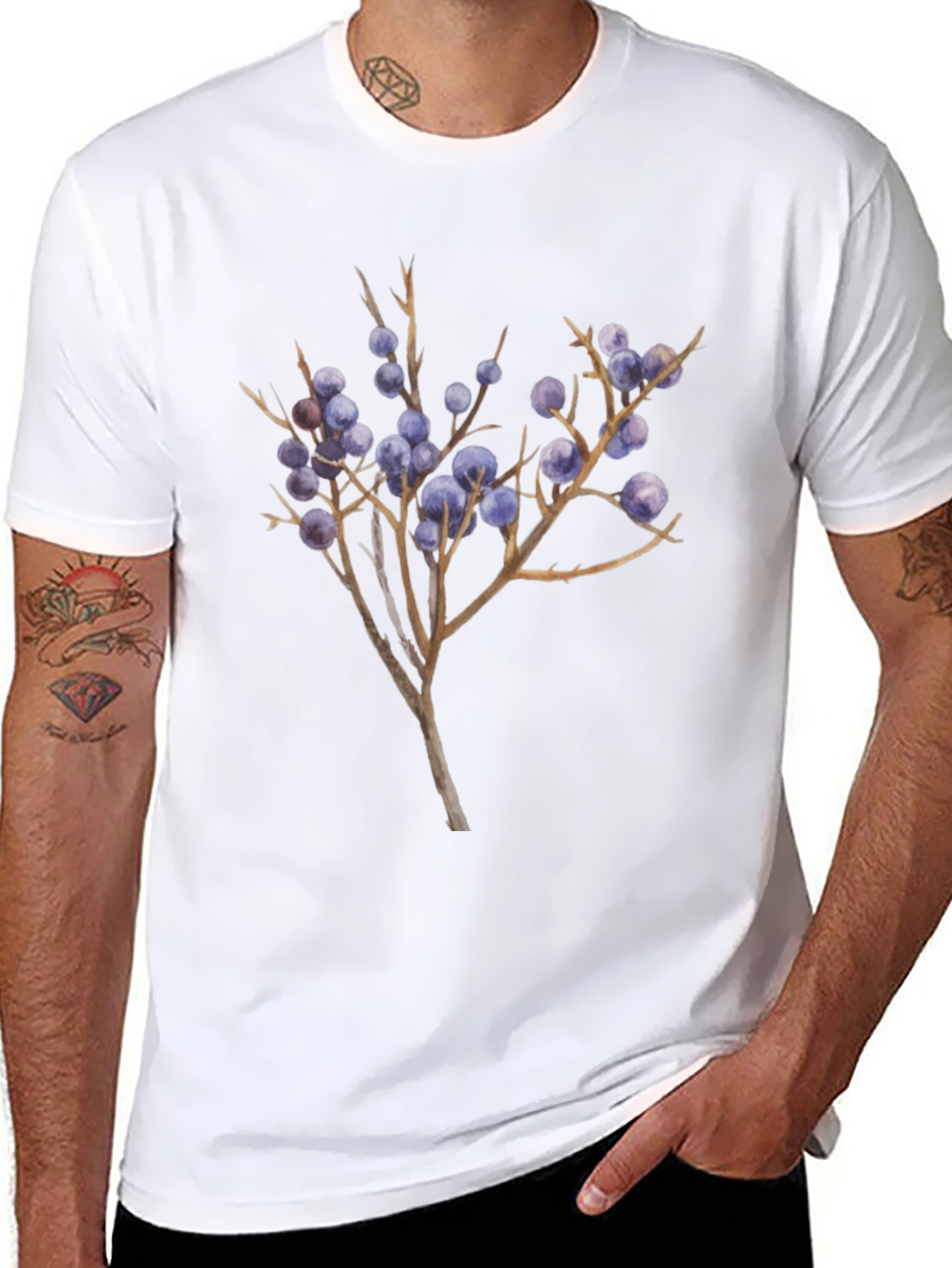 Botanical Branch Graphic T-Shirt
