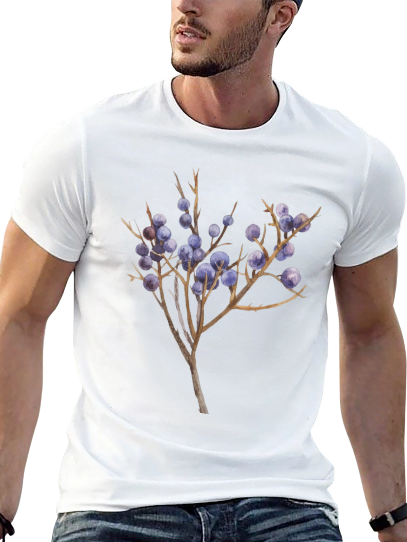 Botanical Branch Graphic T-Shirt