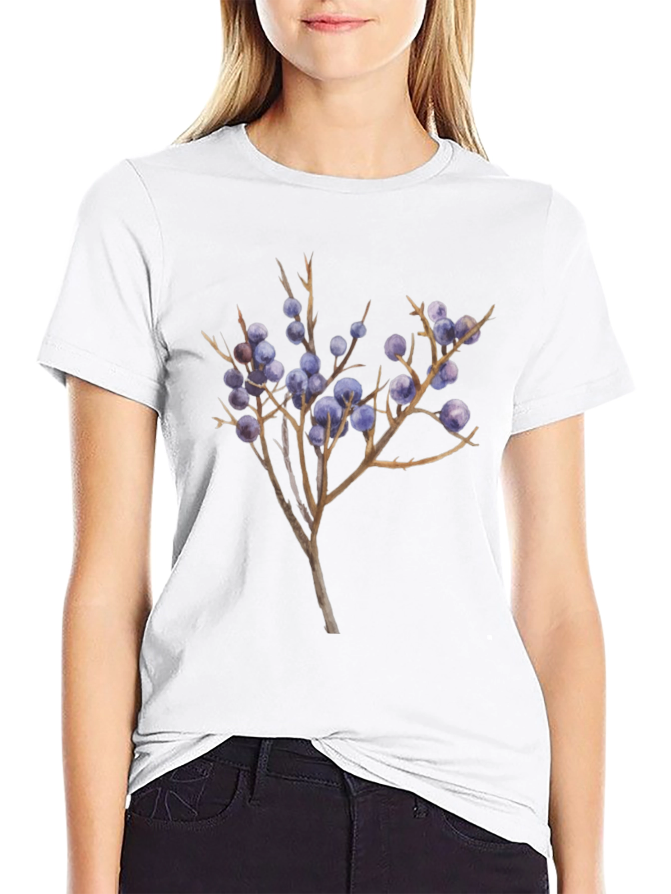 Botanical Branch Graphic T-Shirt