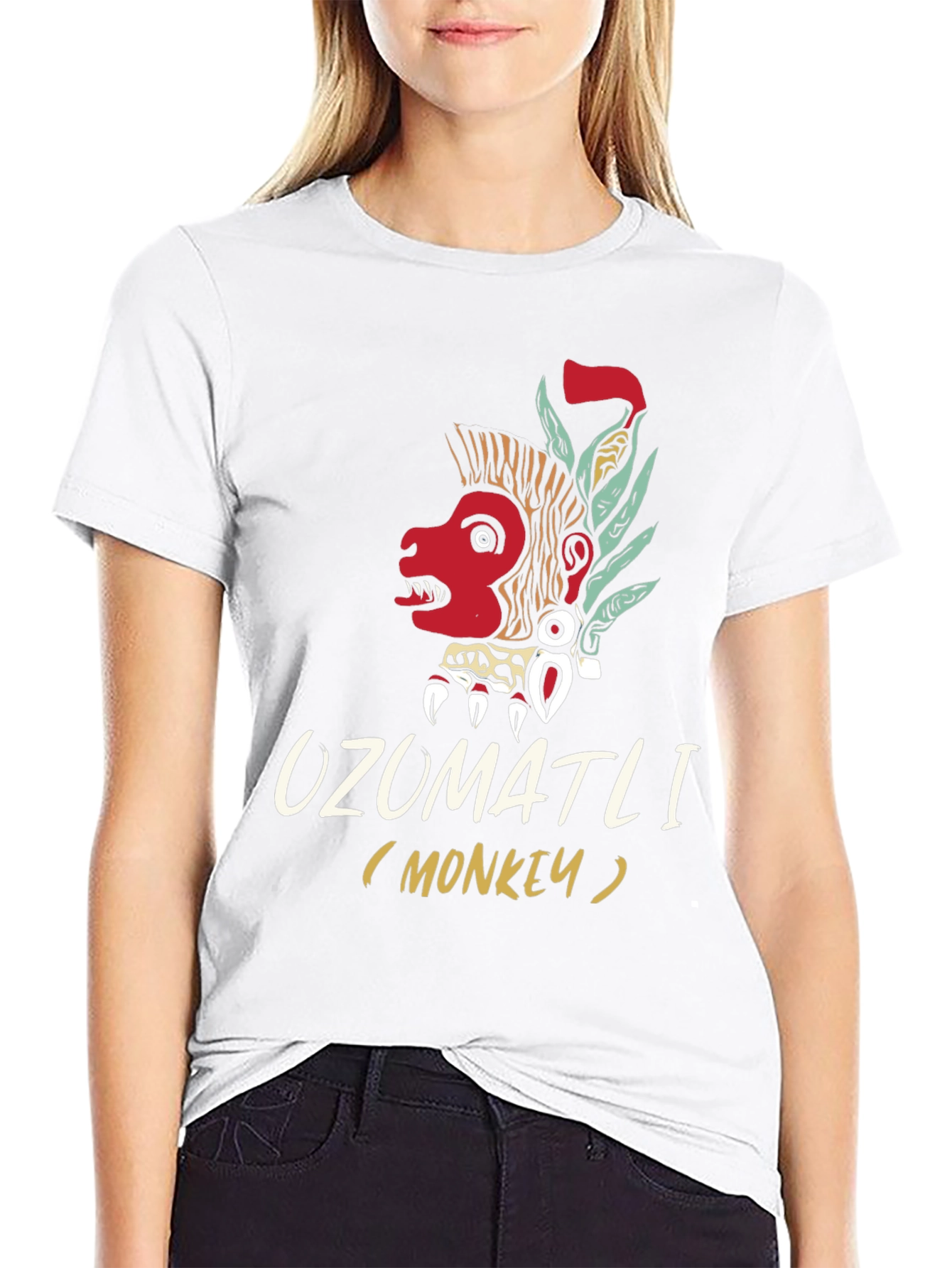 Ozumaltli Monkey T-Shirt - Aztec Inspired Design