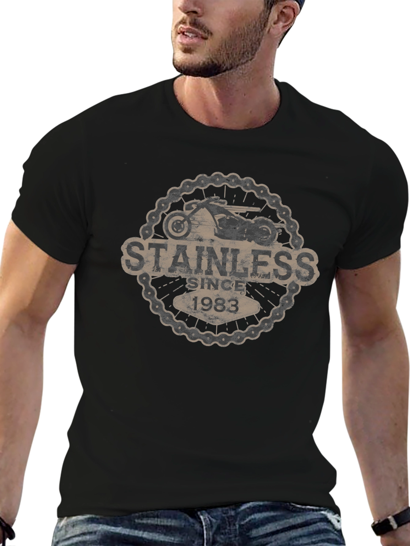 Stainless Since 1983 Motorcycle T-Shirt