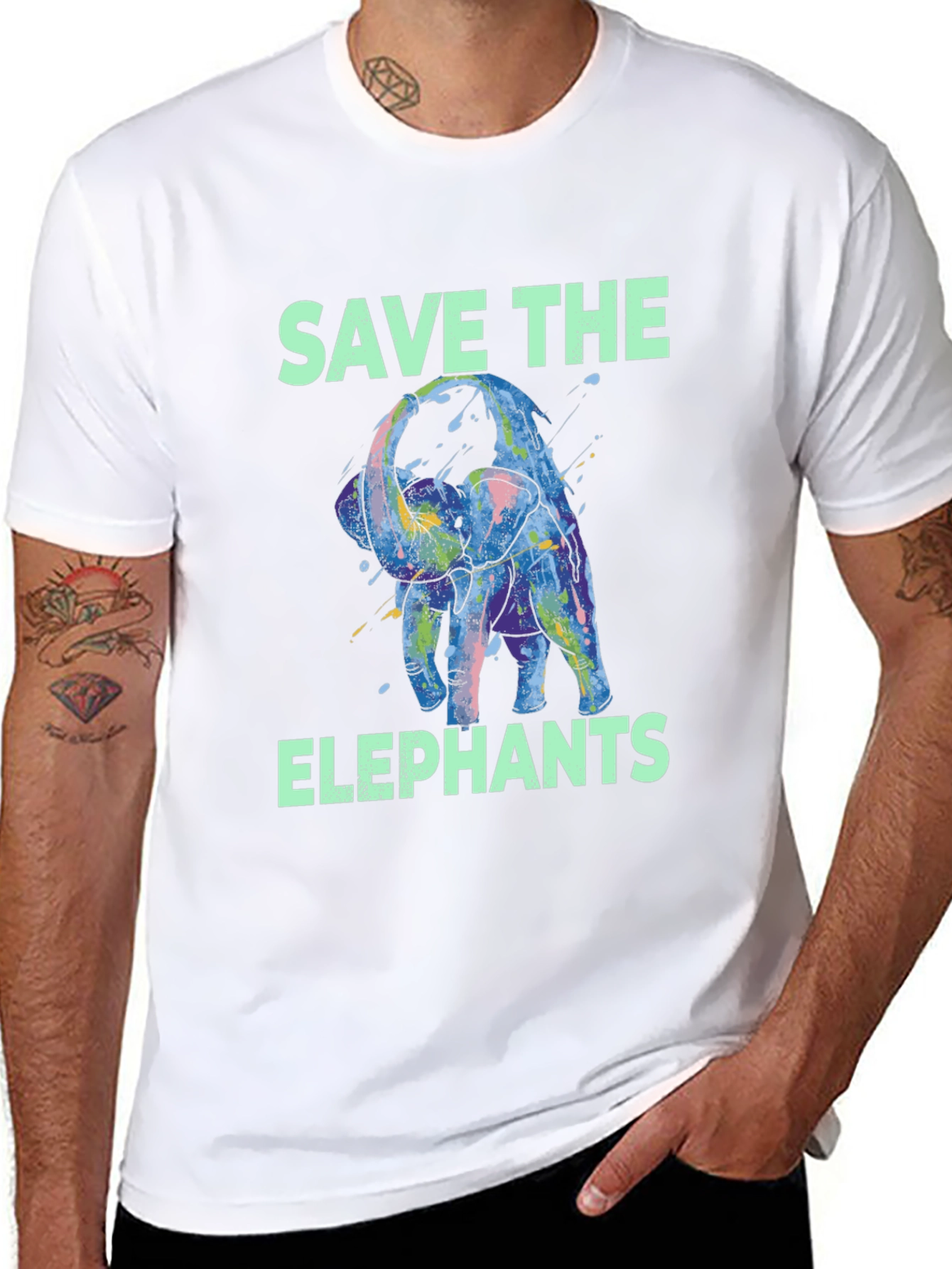 Save The Elephants Graphic T-Shirt