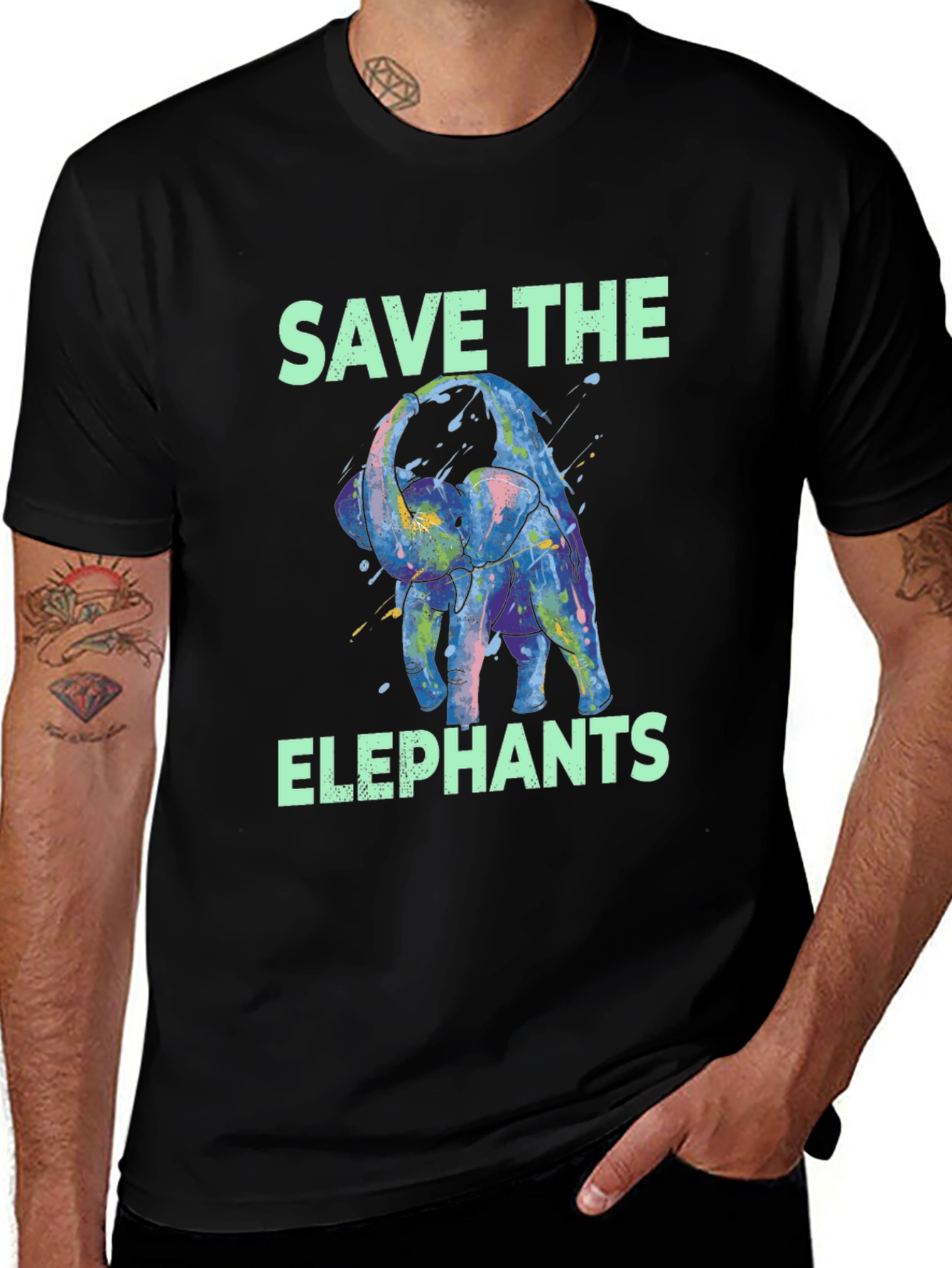 Save The Elephants Graphic T-Shirt
