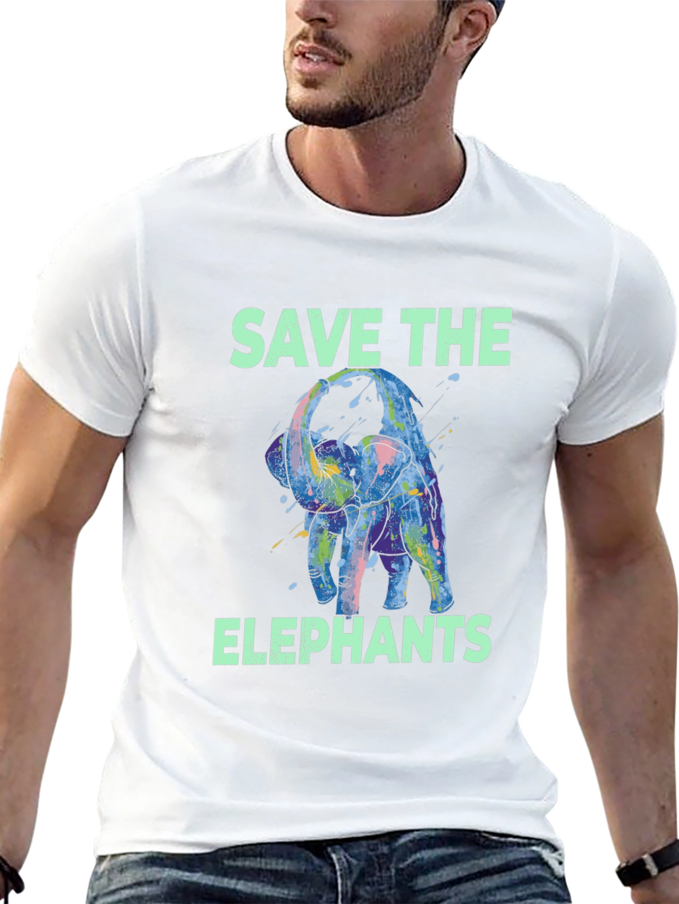 Save The Elephants Graphic T-Shirt