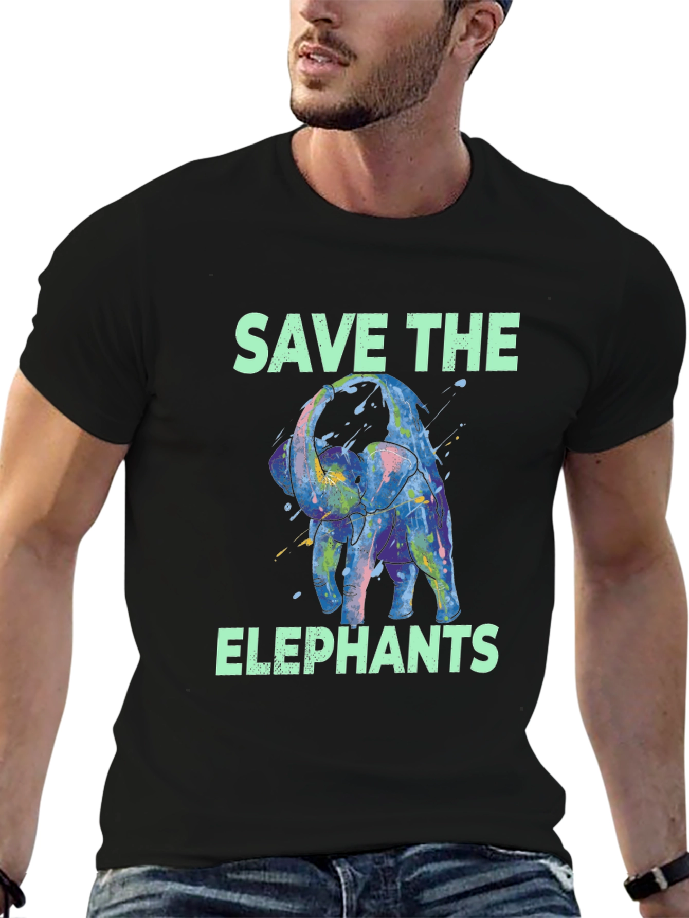 Save The Elephants Graphic T-Shirt