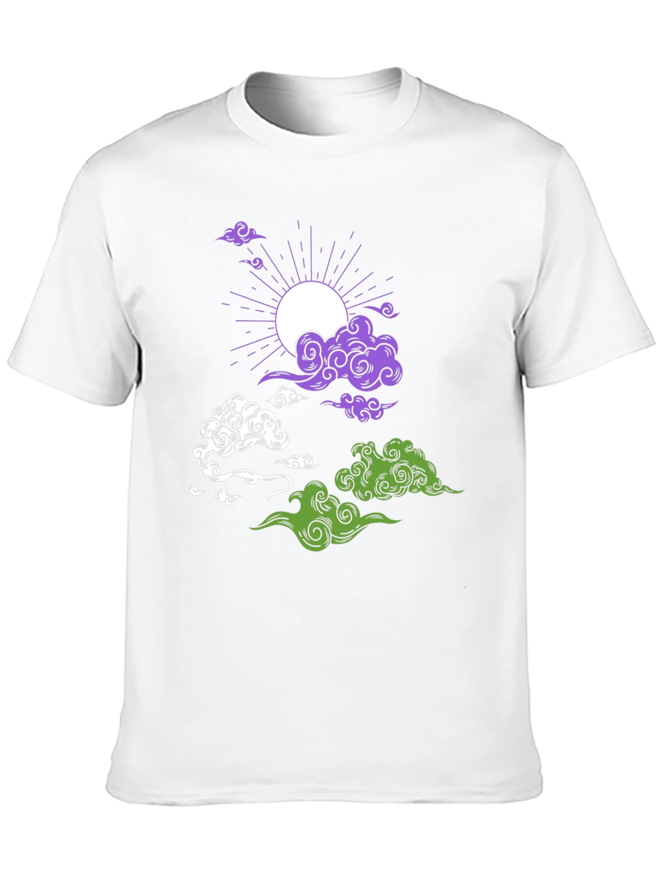 Celestial Cloud Print T-Shirt