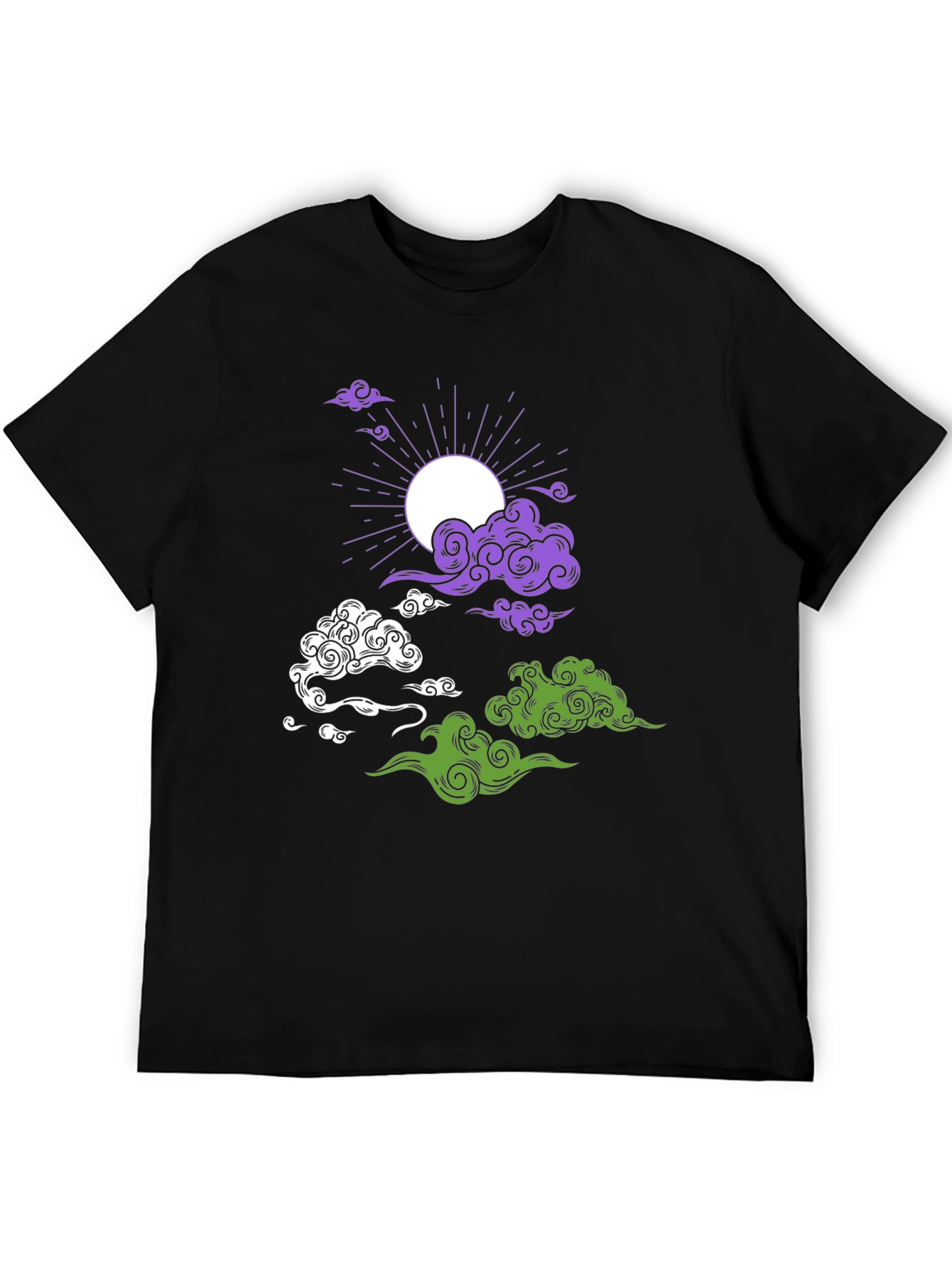 Celestial Cloud Print T-Shirt