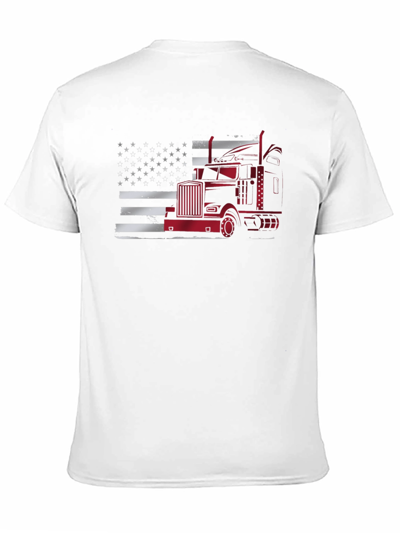 Trucker American Flag Graphic T-Shirt