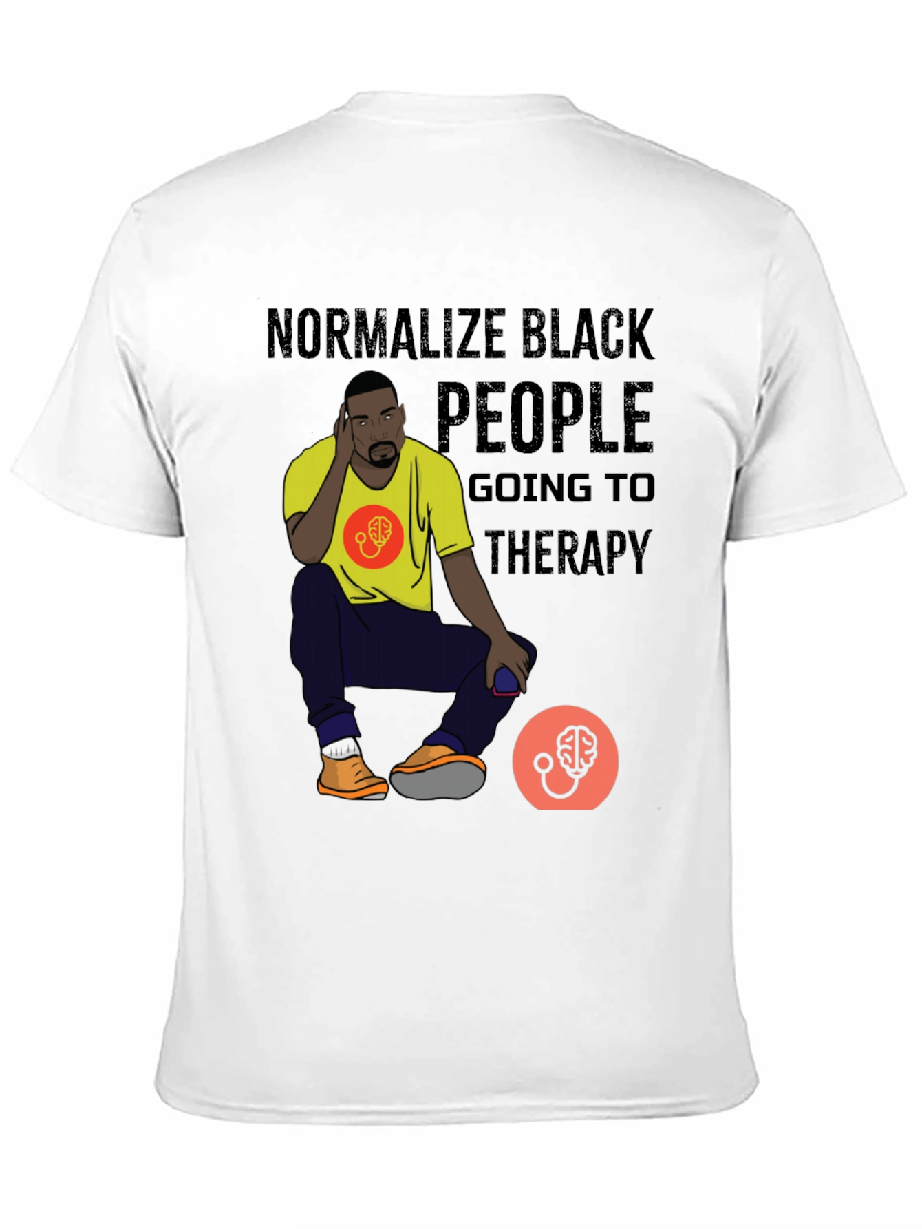 Normalize Black People Therapy Graphic Tee