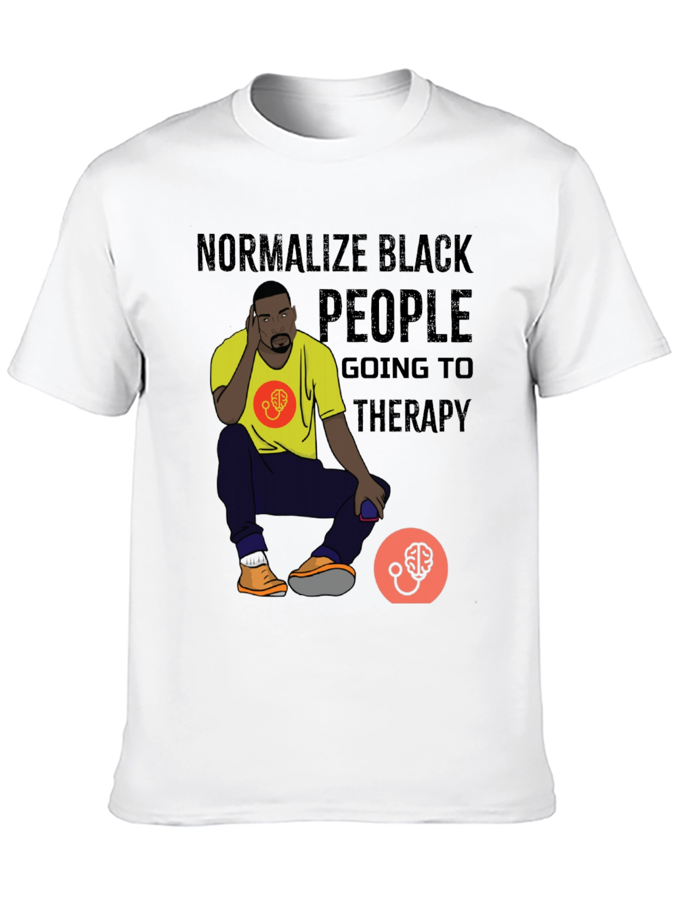 Normalize Black People Therapy Graphic Tee