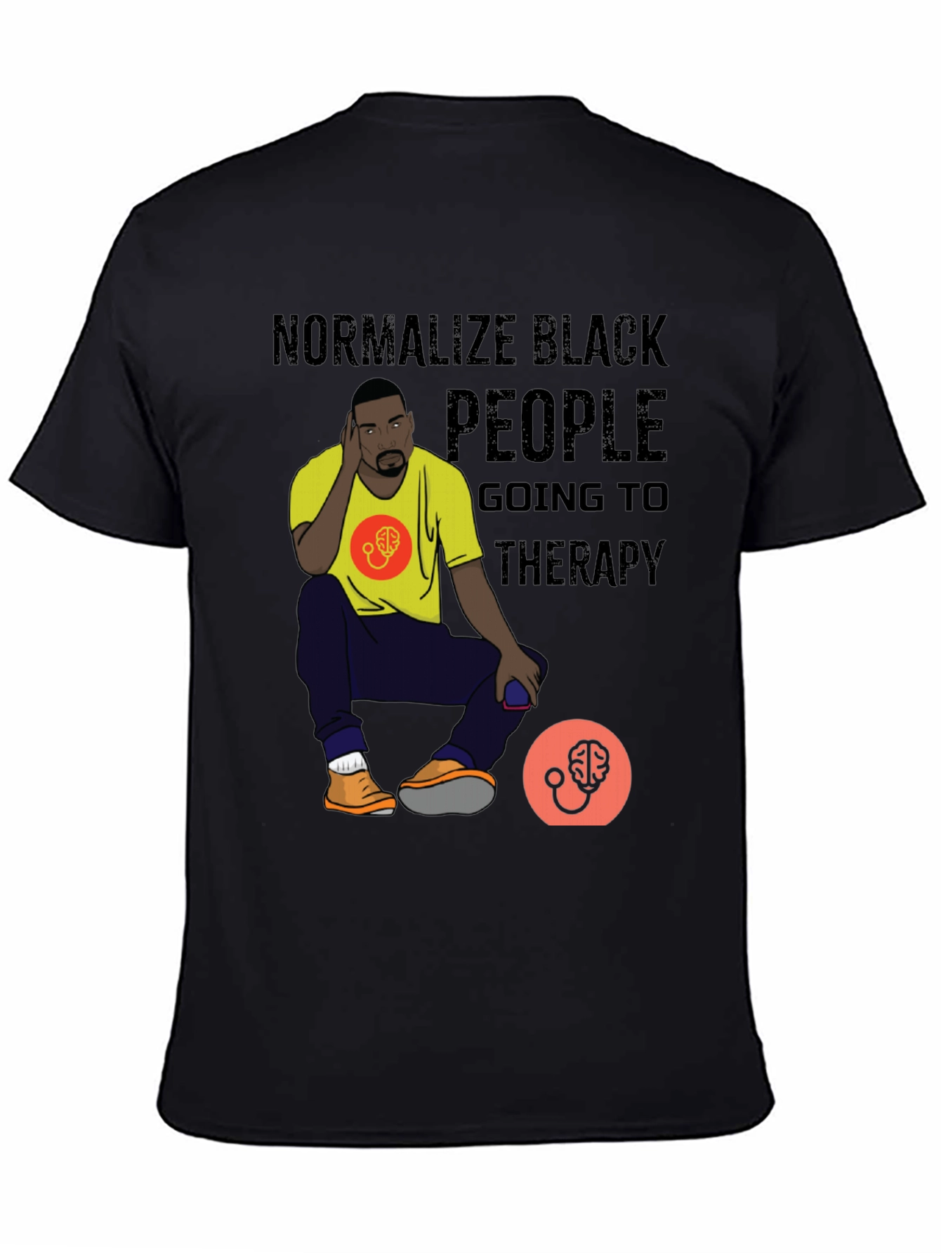 Normalize Black People Therapy Graphic Tee