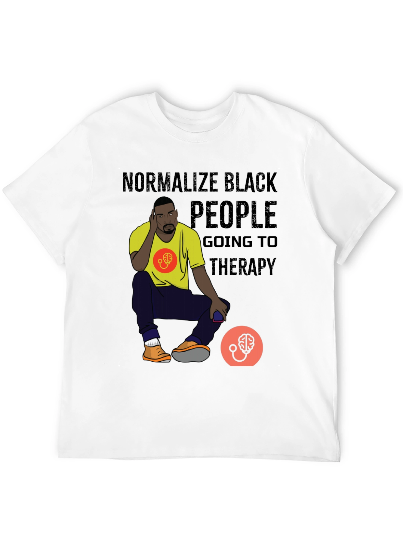 Normalize Black People Therapy Graphic Tee