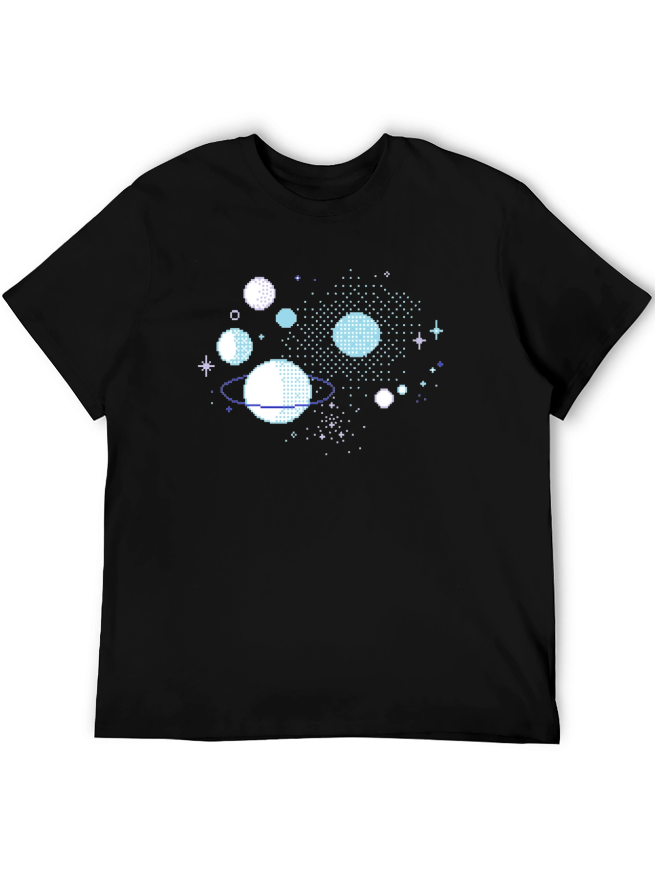 Pixelated Planet T-Shirt - Retro Space Design