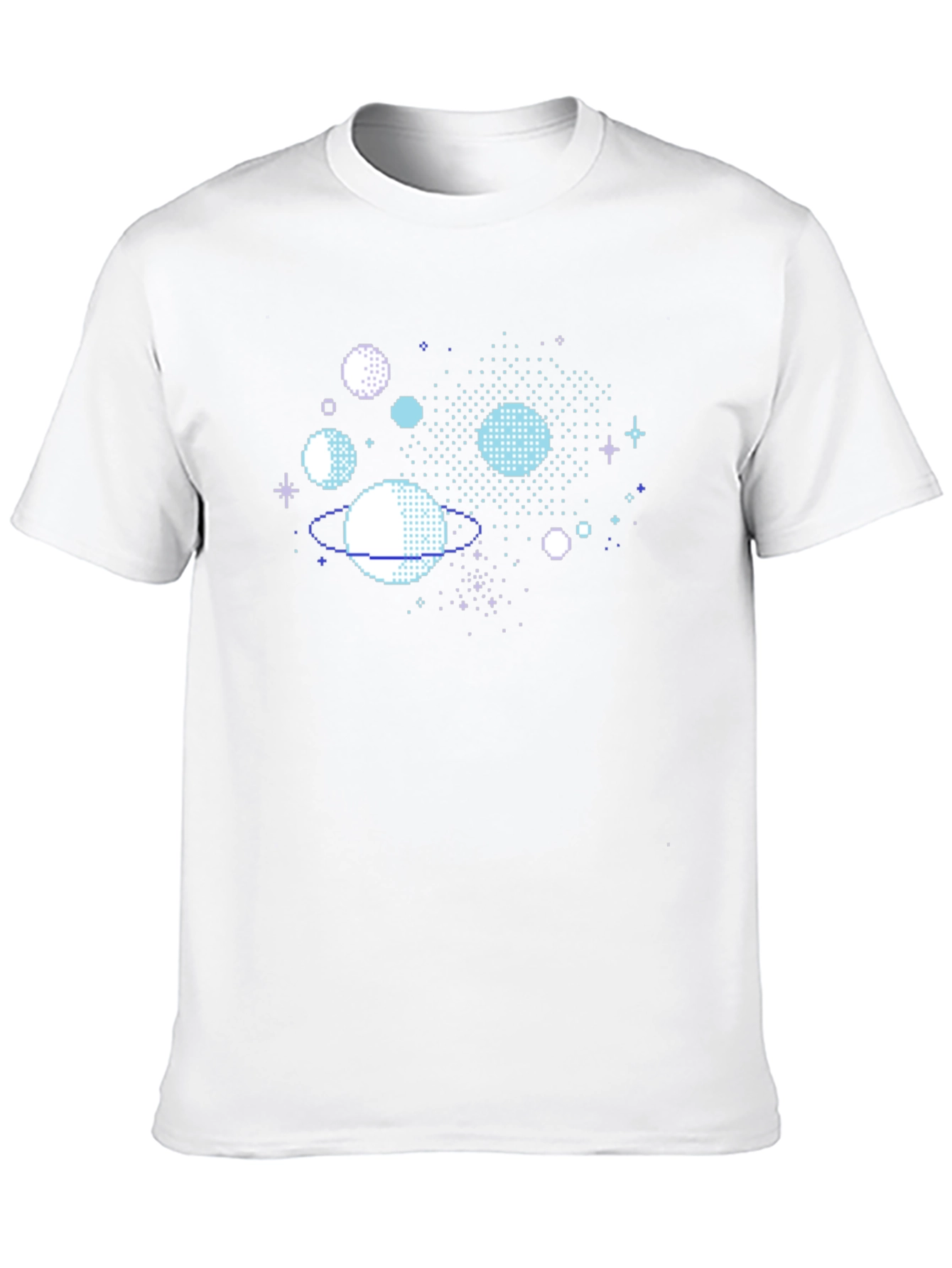 Pixelated Planet T-Shirt - Retro Space Design