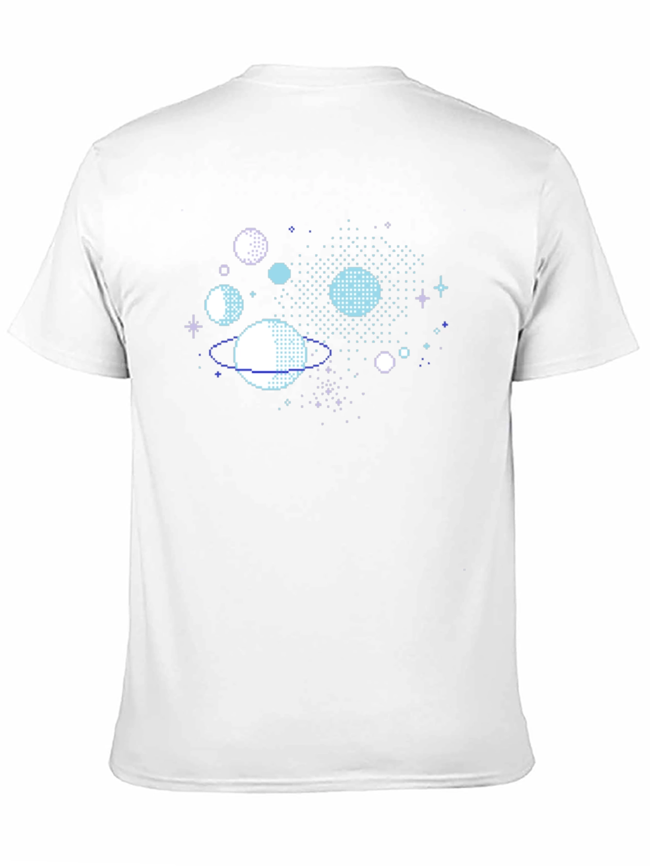 Pixelated Planet T-Shirt - Retro Space Design