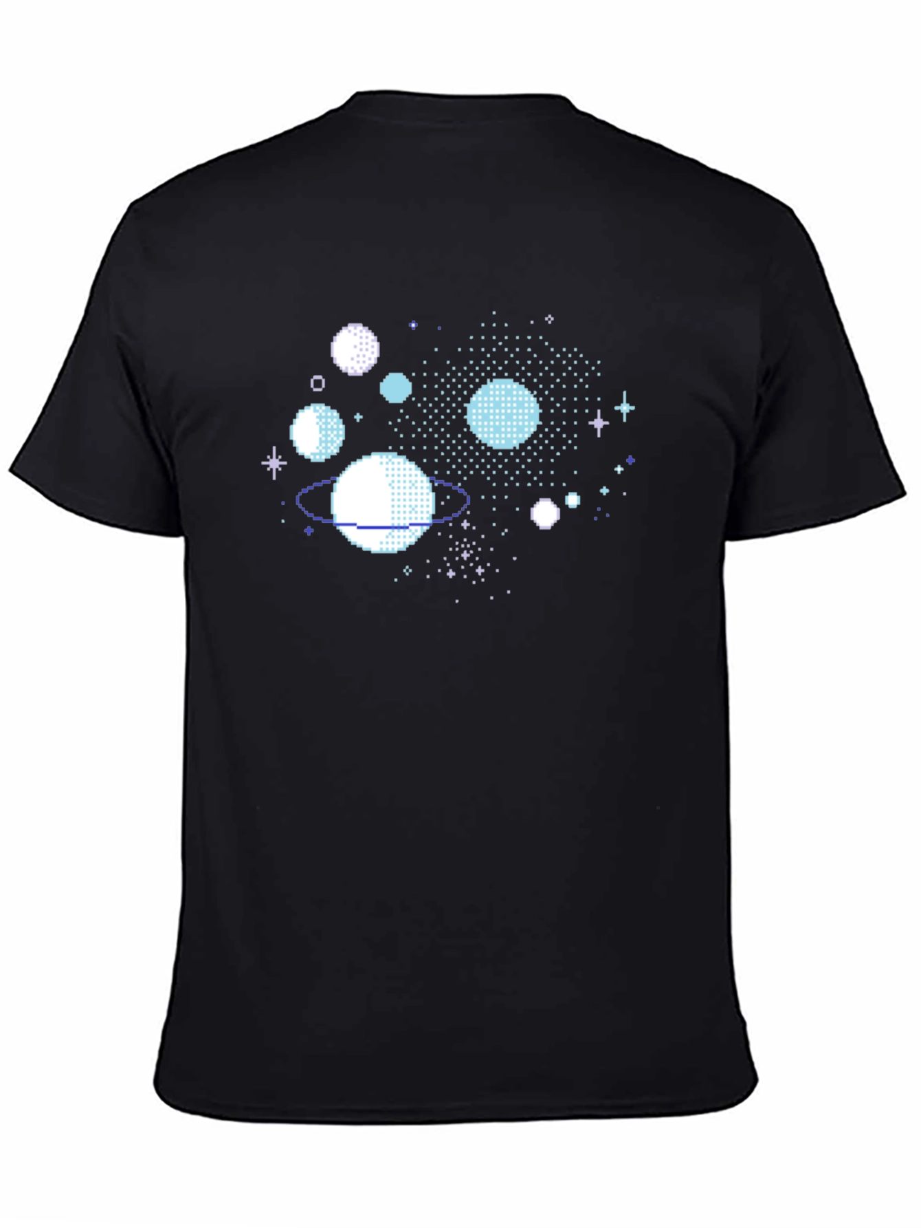 Pixelated Planet T-Shirt - Retro Space Design
