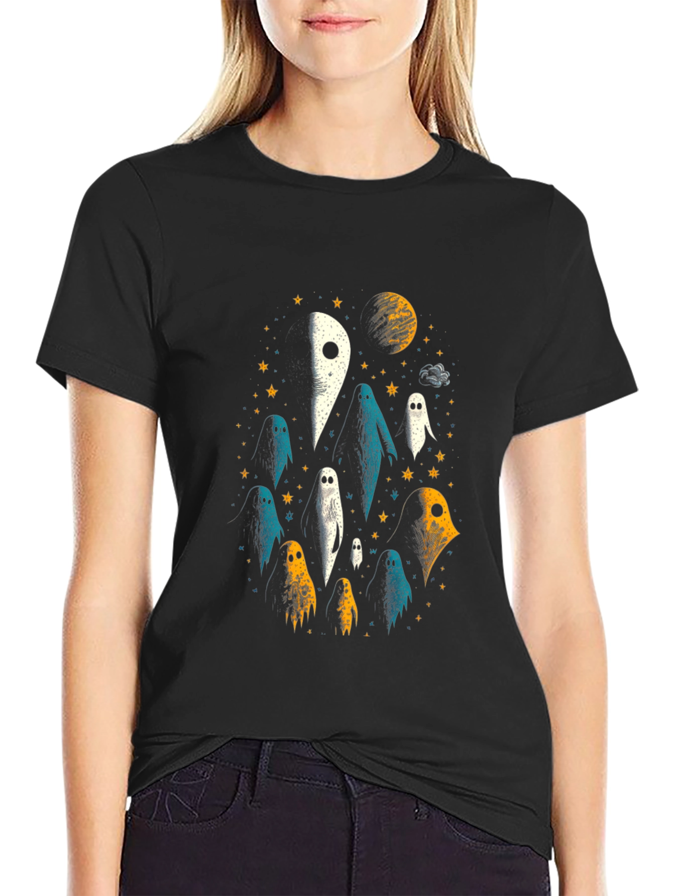 Ghostly Black T-Shirt