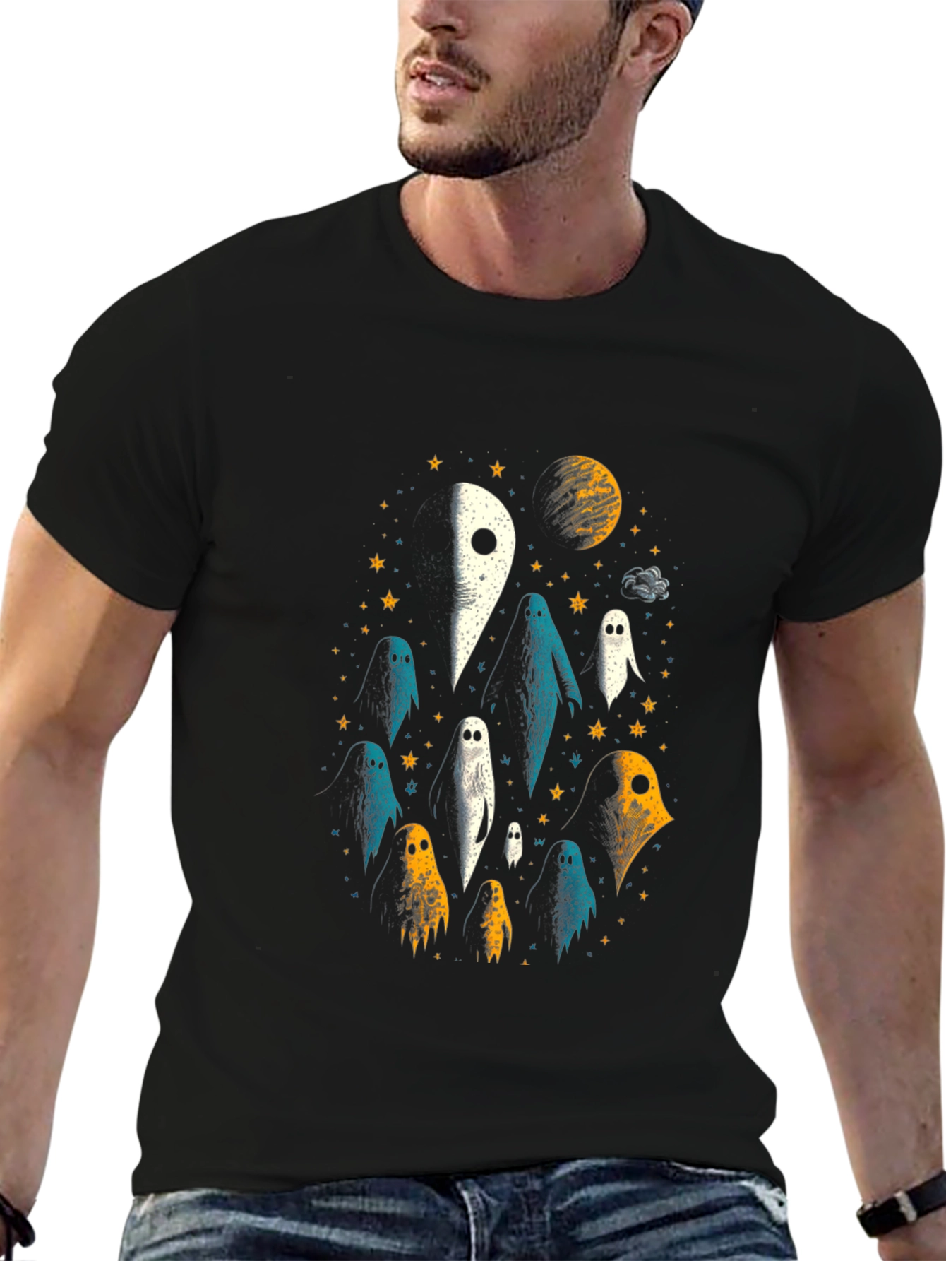Ghostly Black T-Shirt