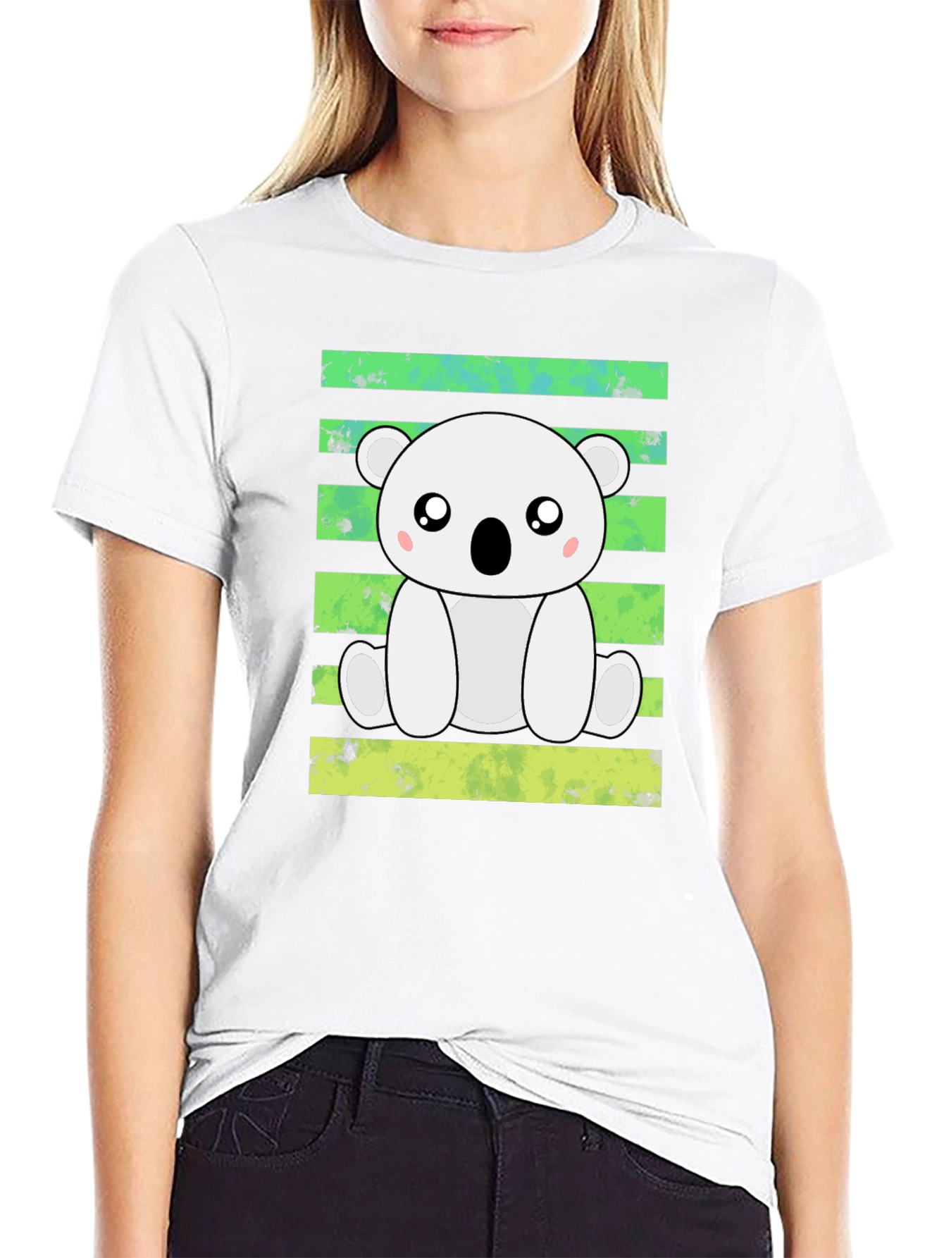Cute Bear Graphic Tee - Soft Cotton Blend