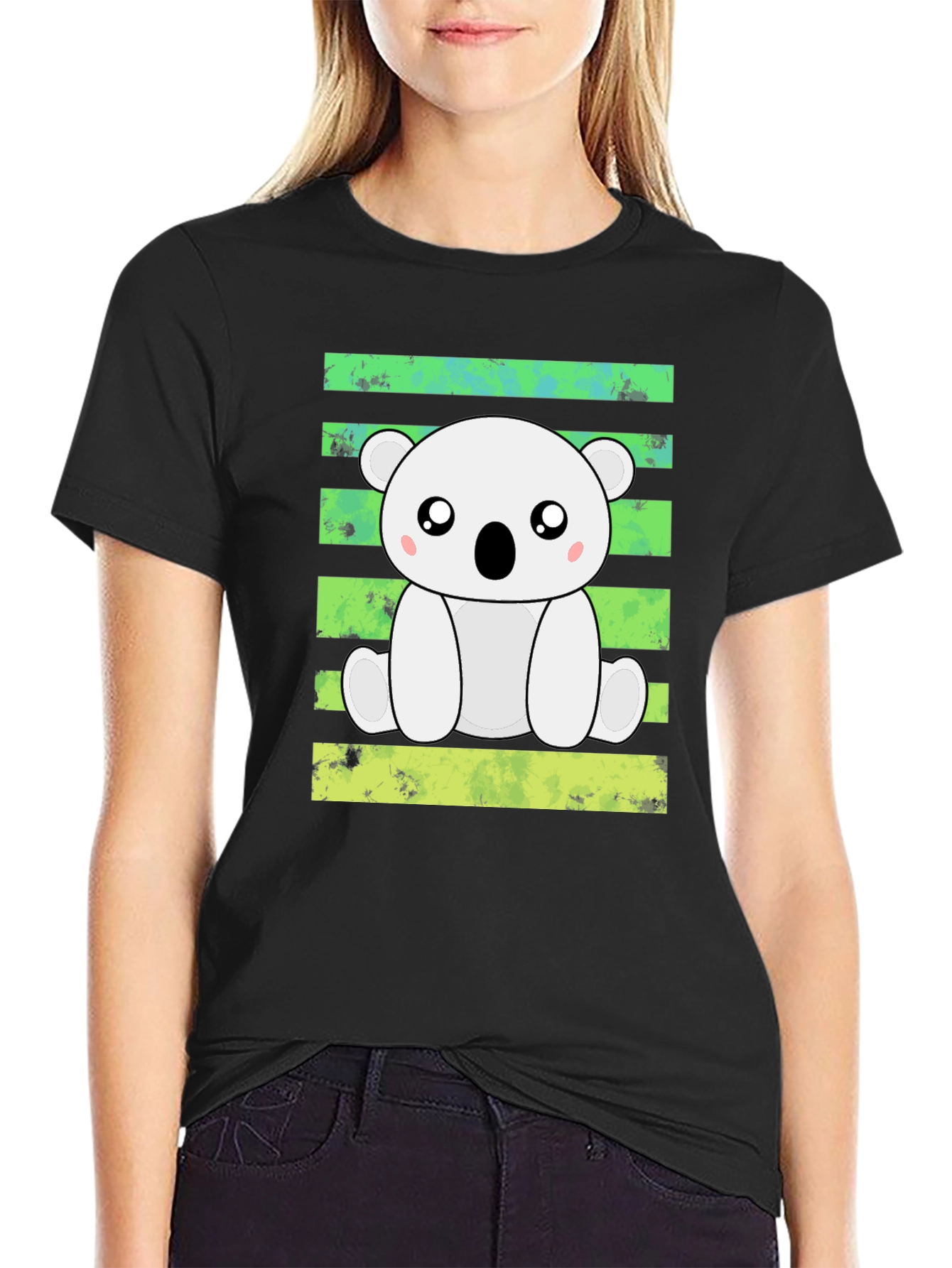 Cute Bear Graphic Tee - Soft Cotton Blend