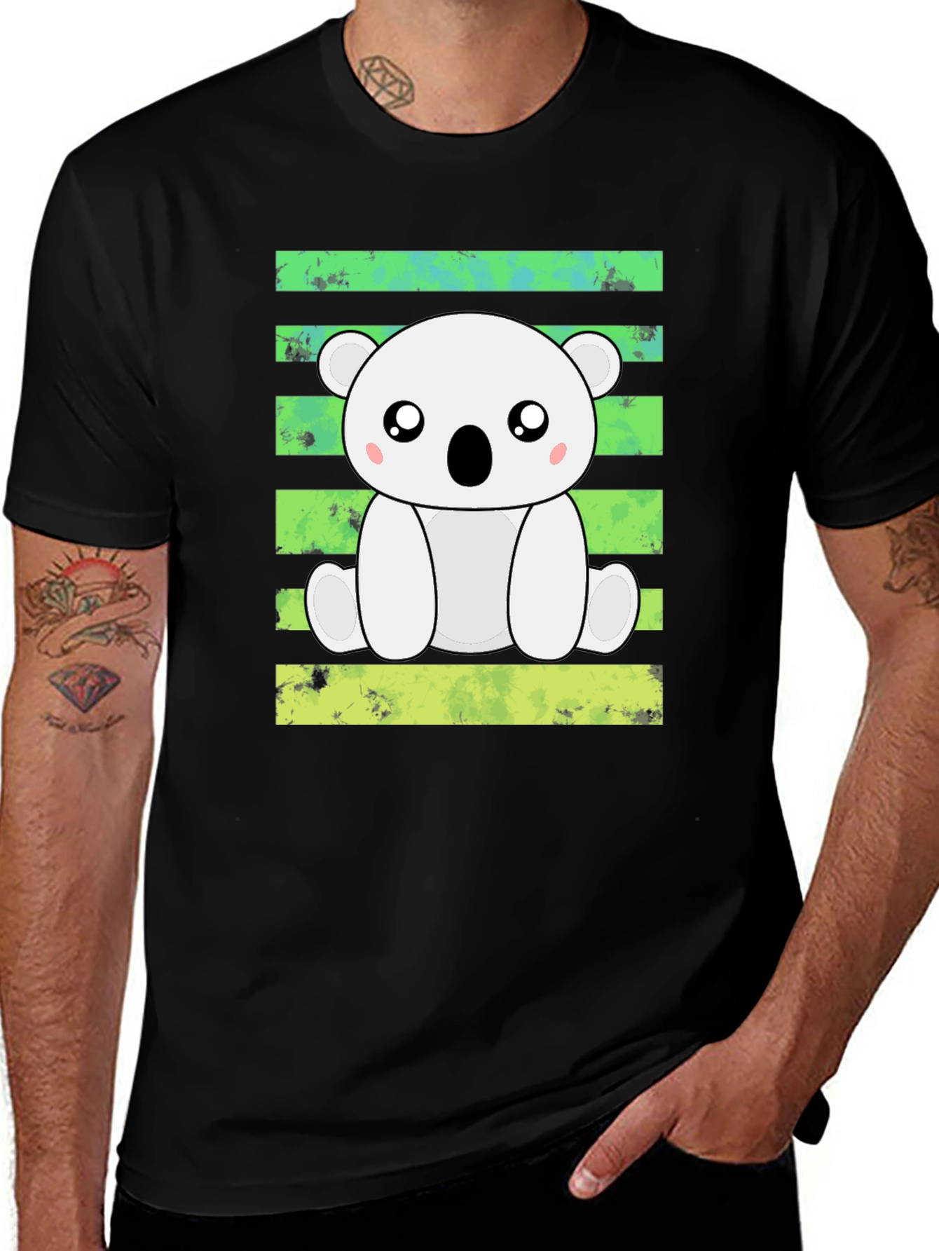 Cute Bear Graphic Tee - Soft Cotton Blend