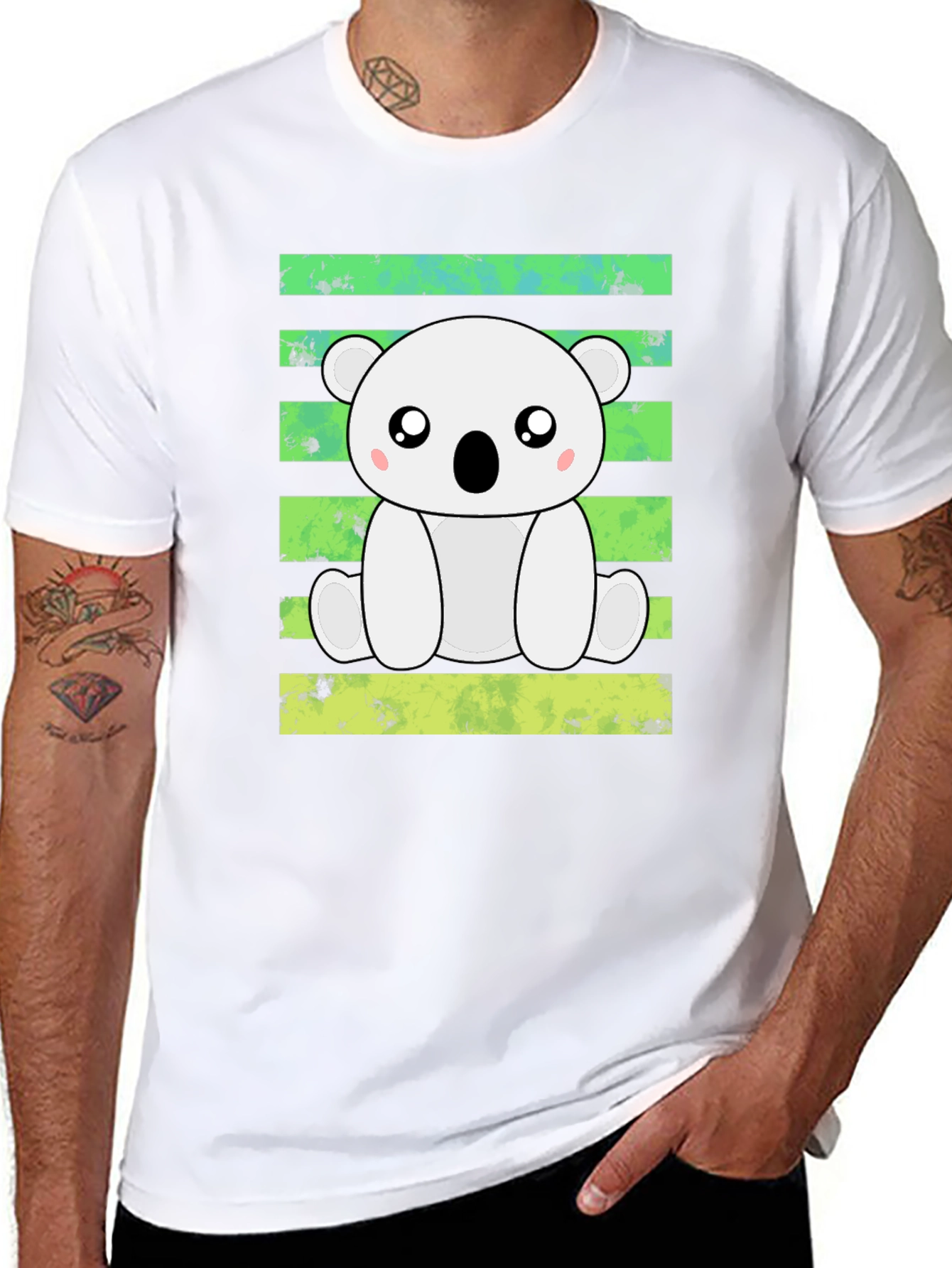 Cute Bear Graphic Tee - Soft Cotton Blend