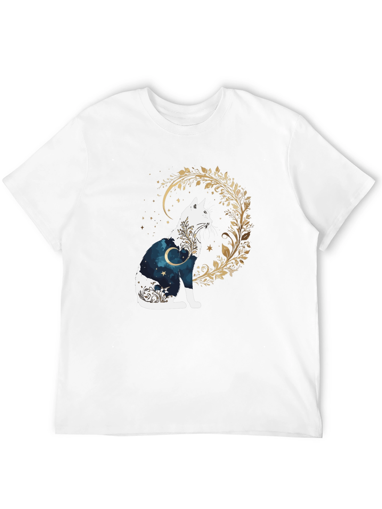 Mystic Cat Graphic Tee - Black