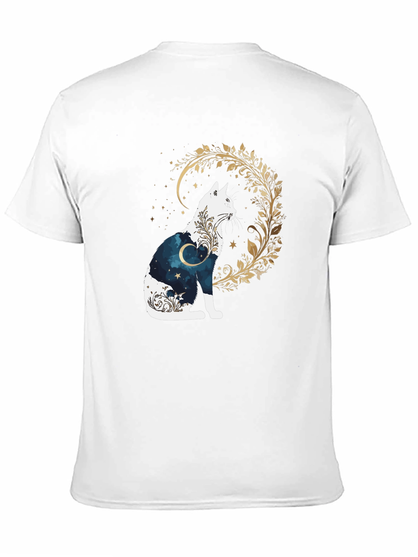 Mystic Cat Graphic Tee - Black