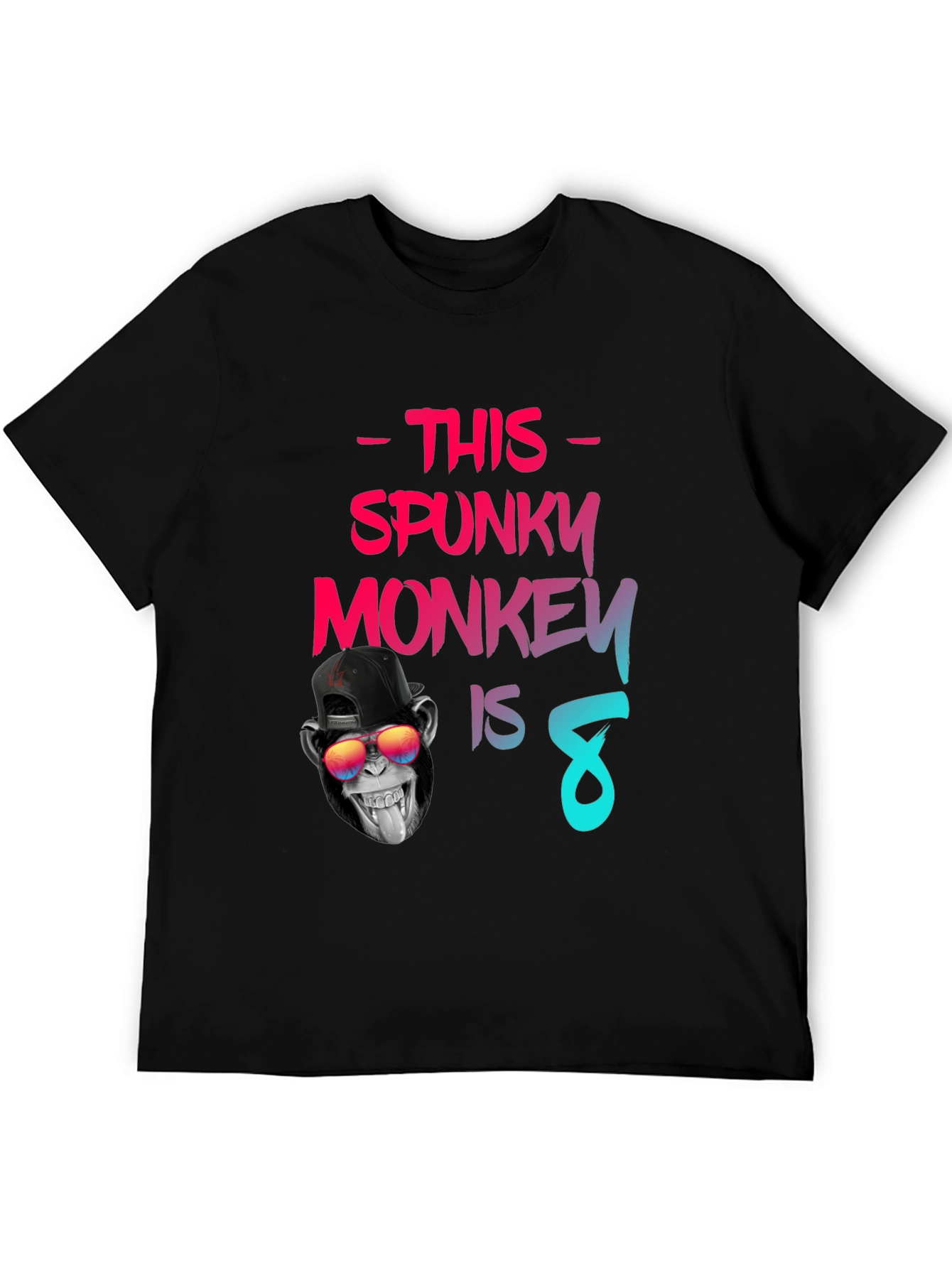 Spunky Monkey 8th Birthday T-Shirt