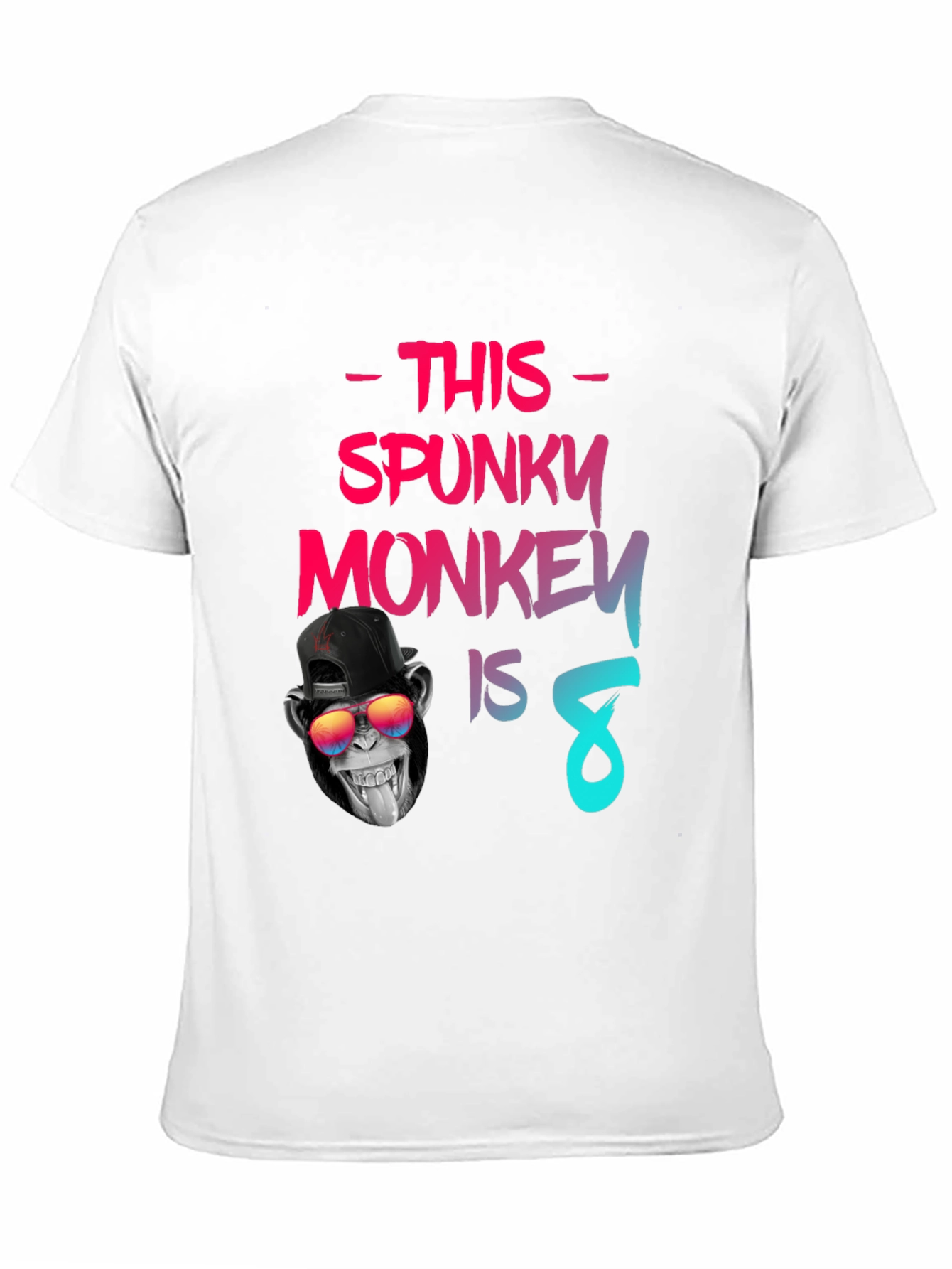 Spunky Monkey 8th Birthday T-Shirt