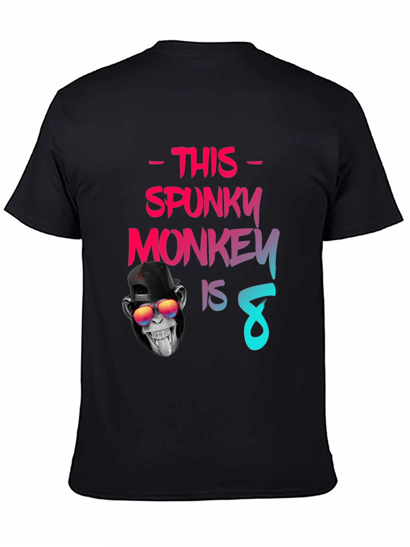 Spunky Monkey 8th Birthday T-Shirt