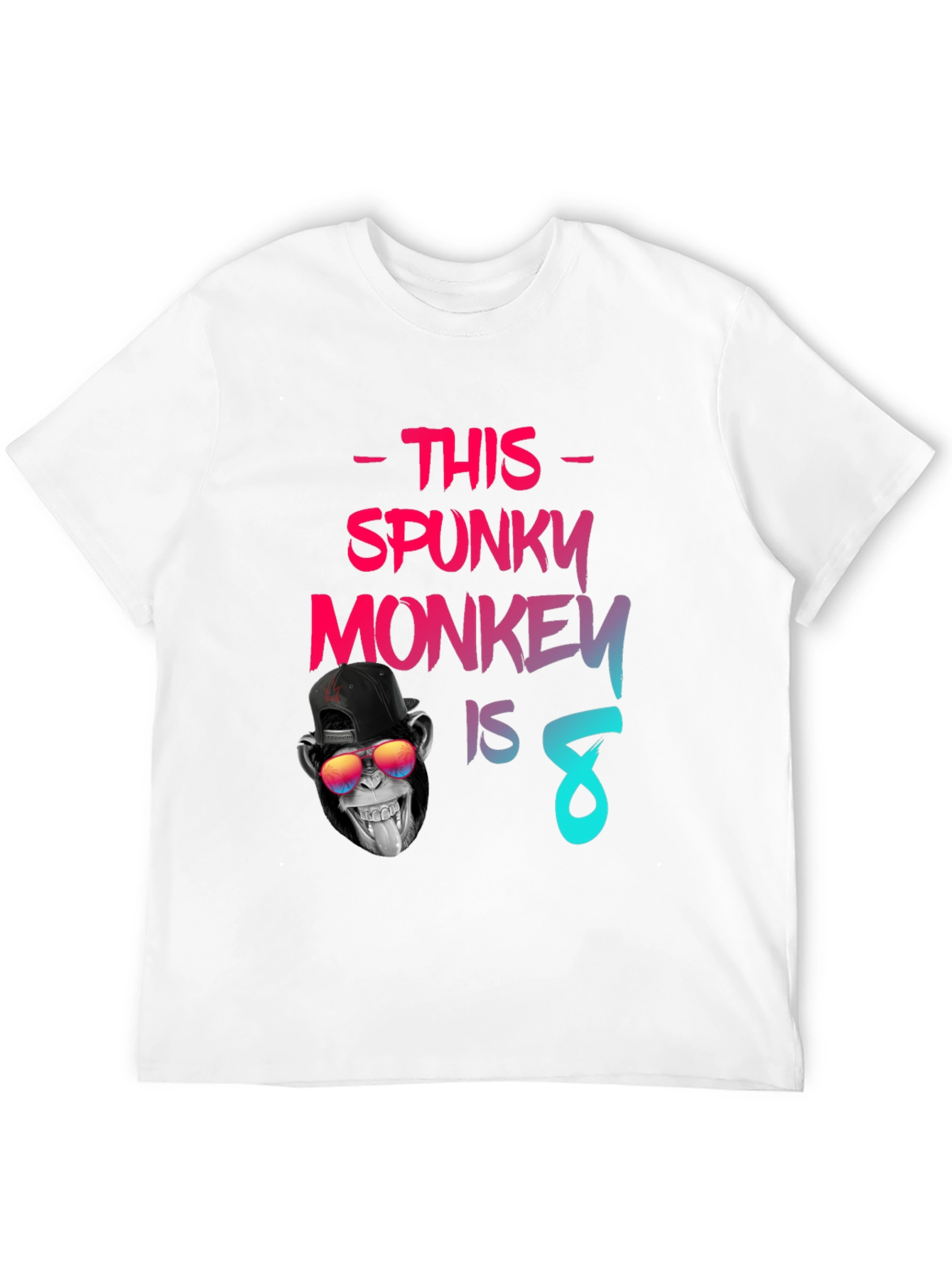 Spunky Monkey 8th Birthday T-Shirt