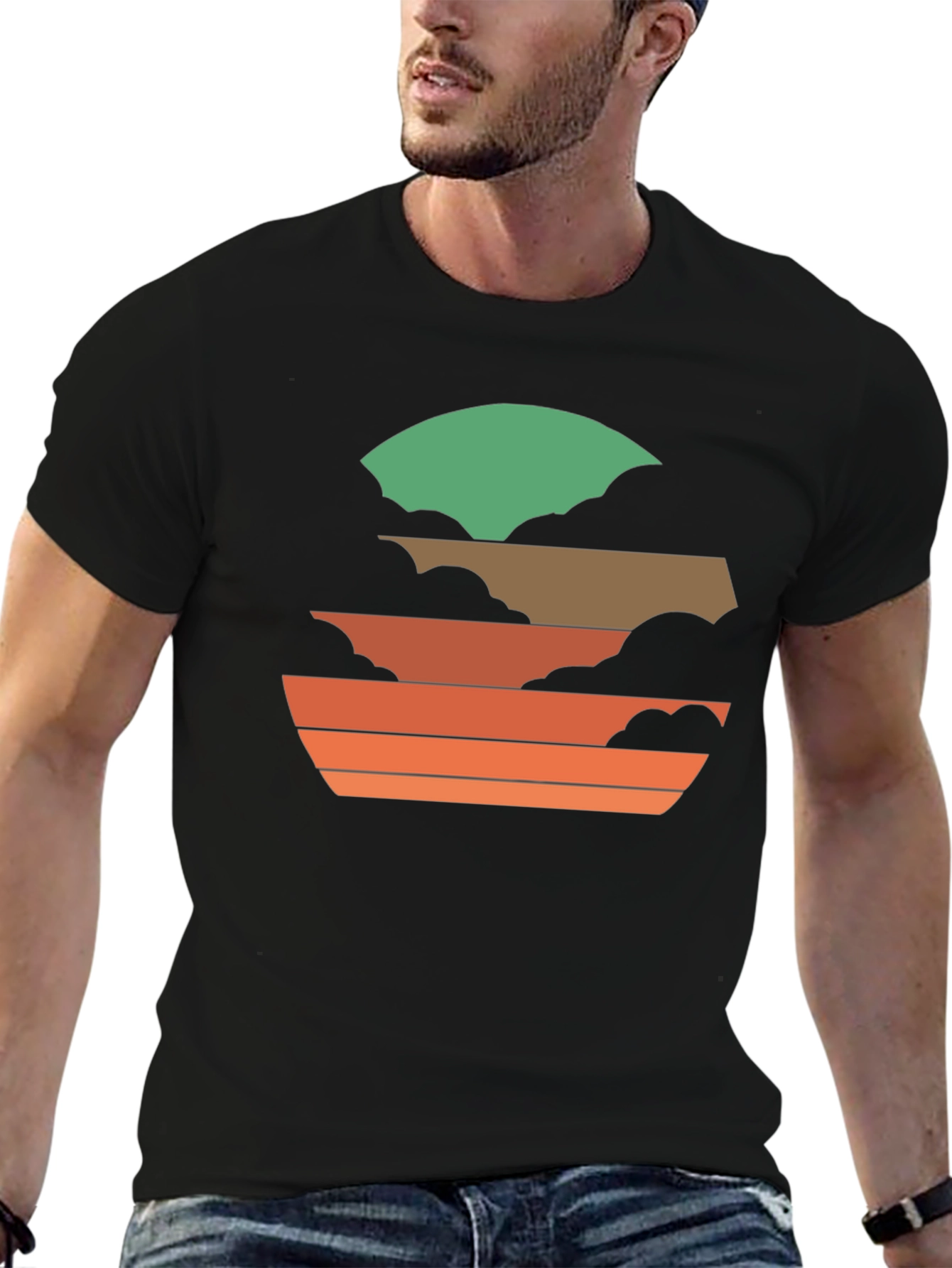 Retro Sunset Graphic Tee - Cool Casual Wear