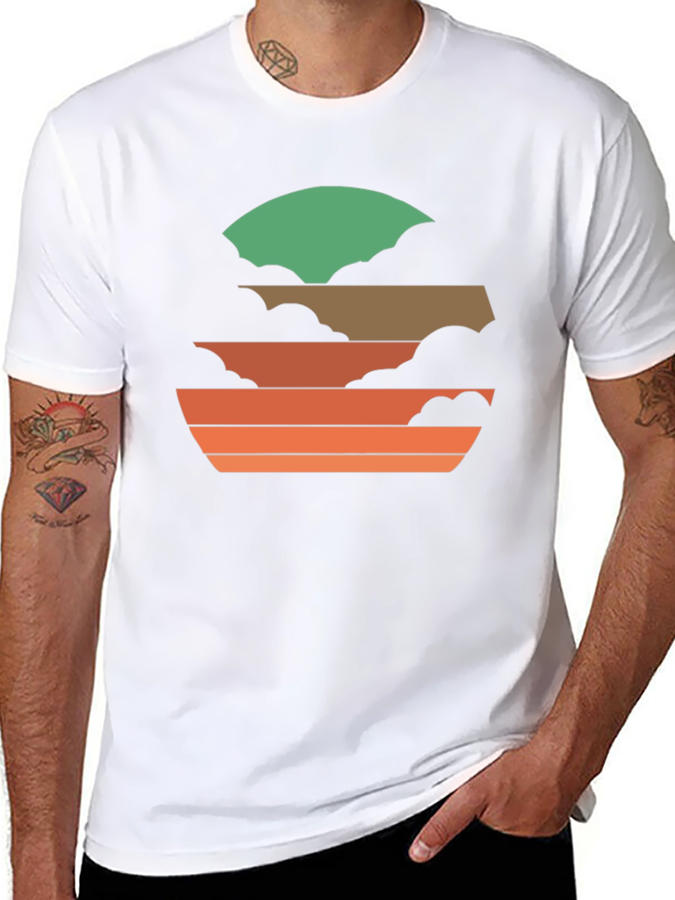 Retro Sunset Graphic Tee - Cool Casual Wear