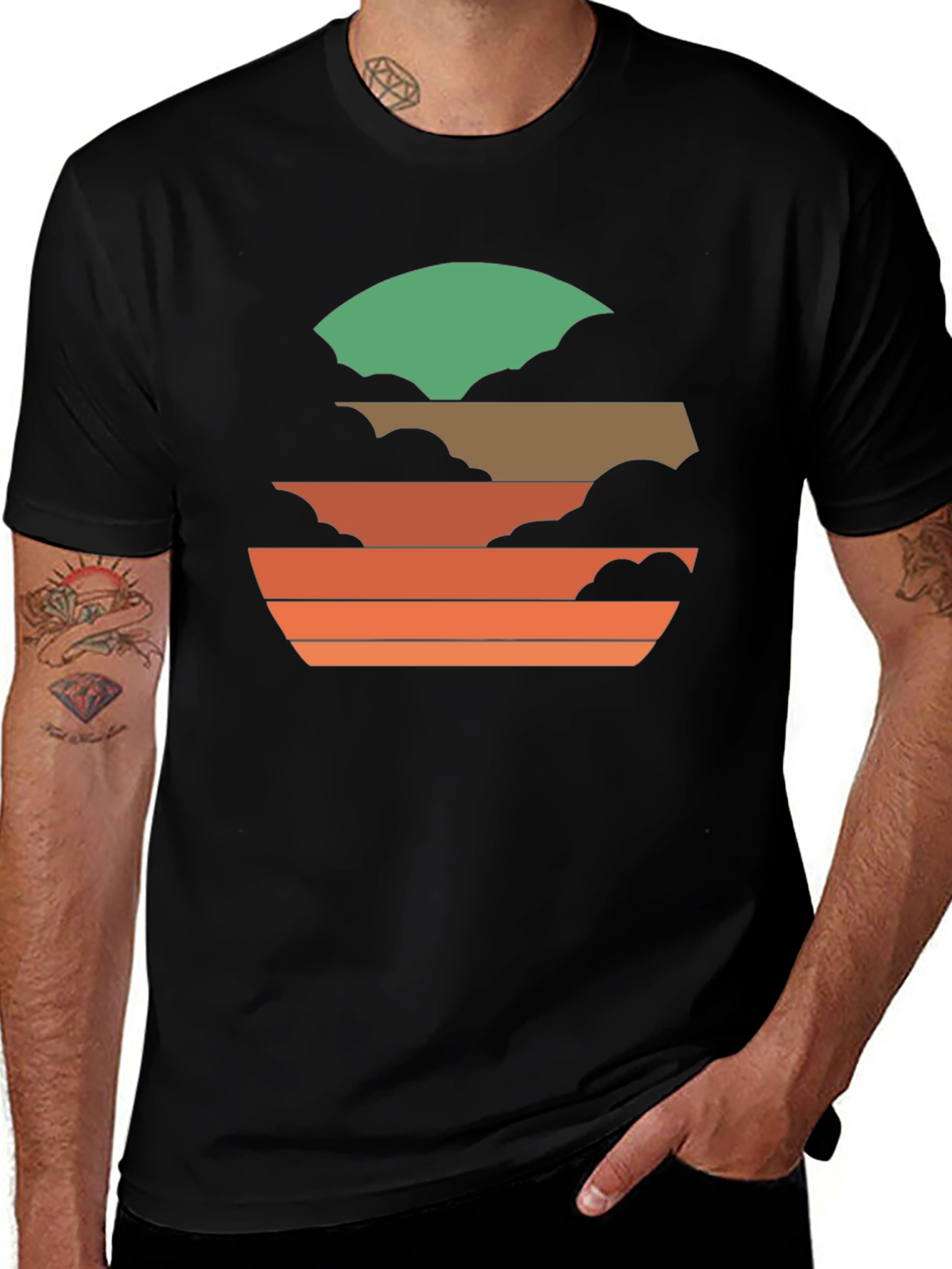 Retro Sunset Graphic Tee - Cool Casual Wear