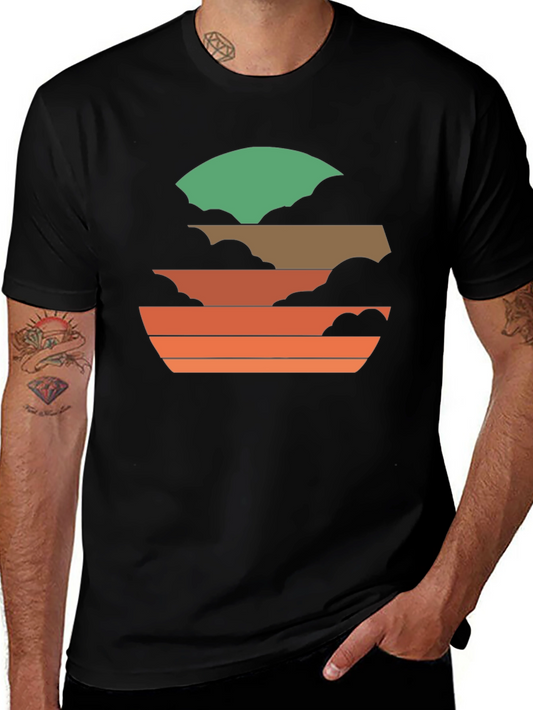 Retro Sunset Graphic Tee - Cool Casual Wear