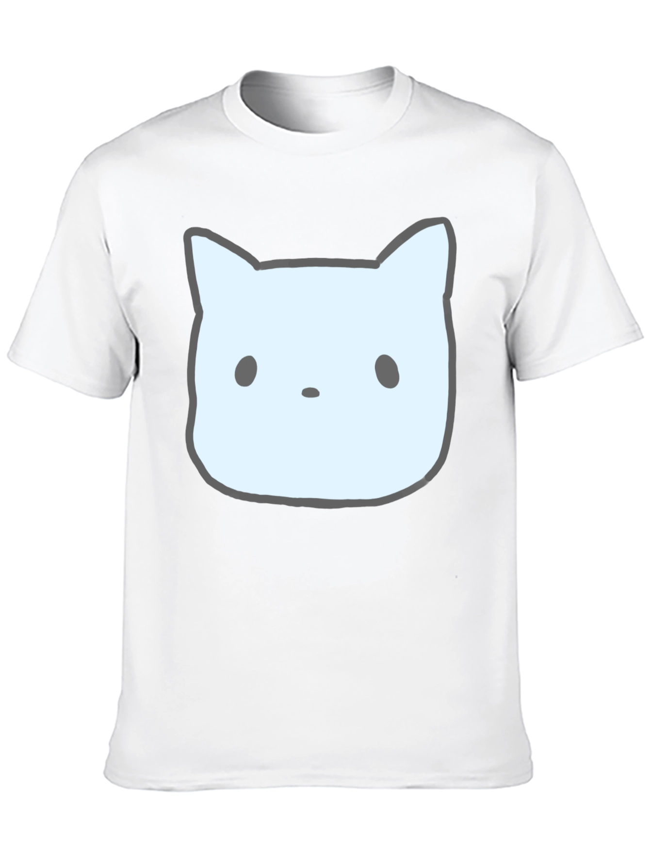 Cute Cat Face Graphic Tee - Unisex Black T-Shirt