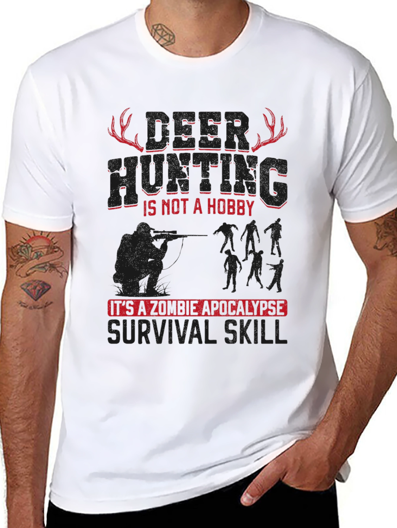 Zombie Apocalypse Survival Skill Graphic Tee