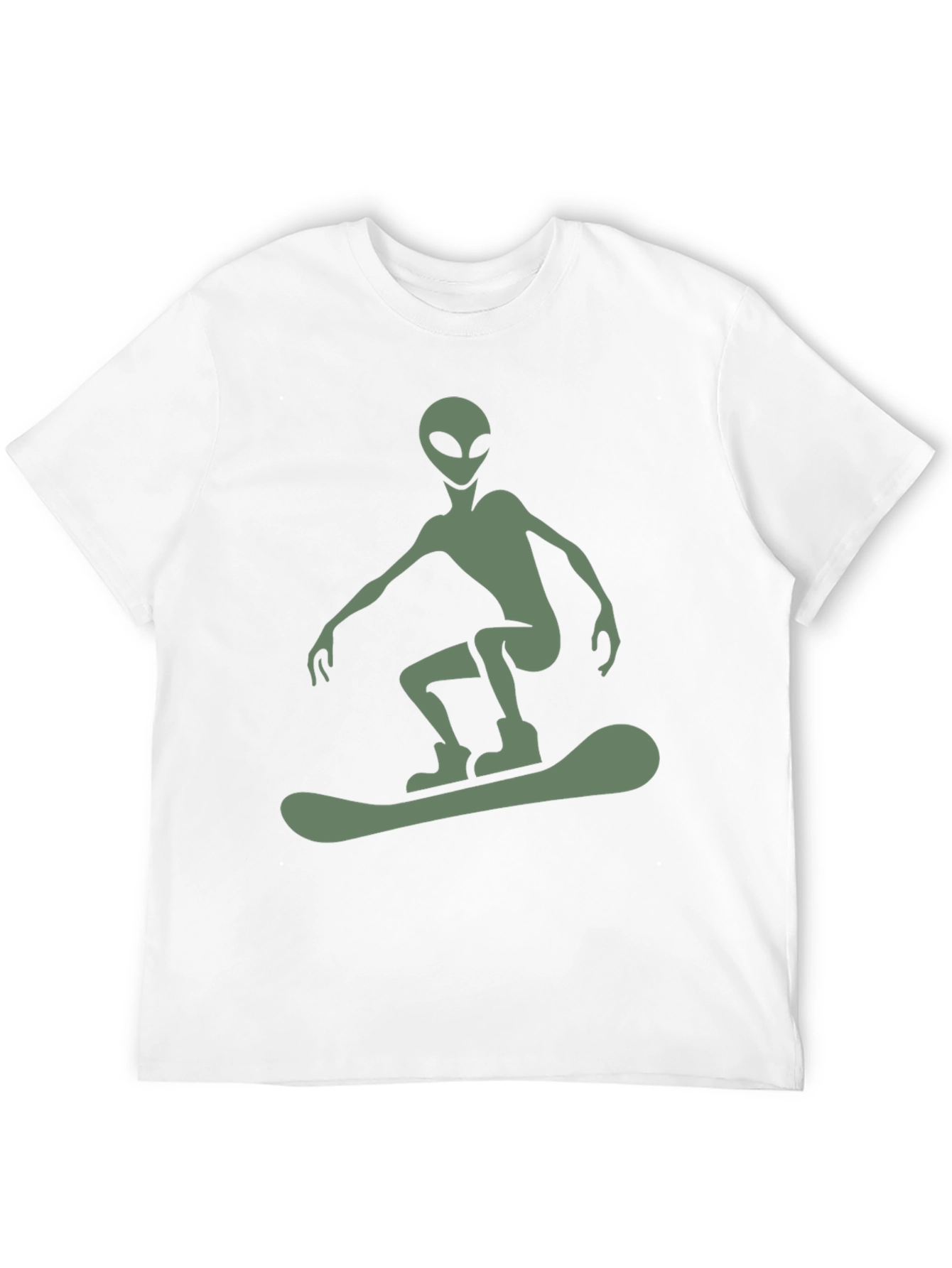Alien Snowboarder Graphic Tee - Black
