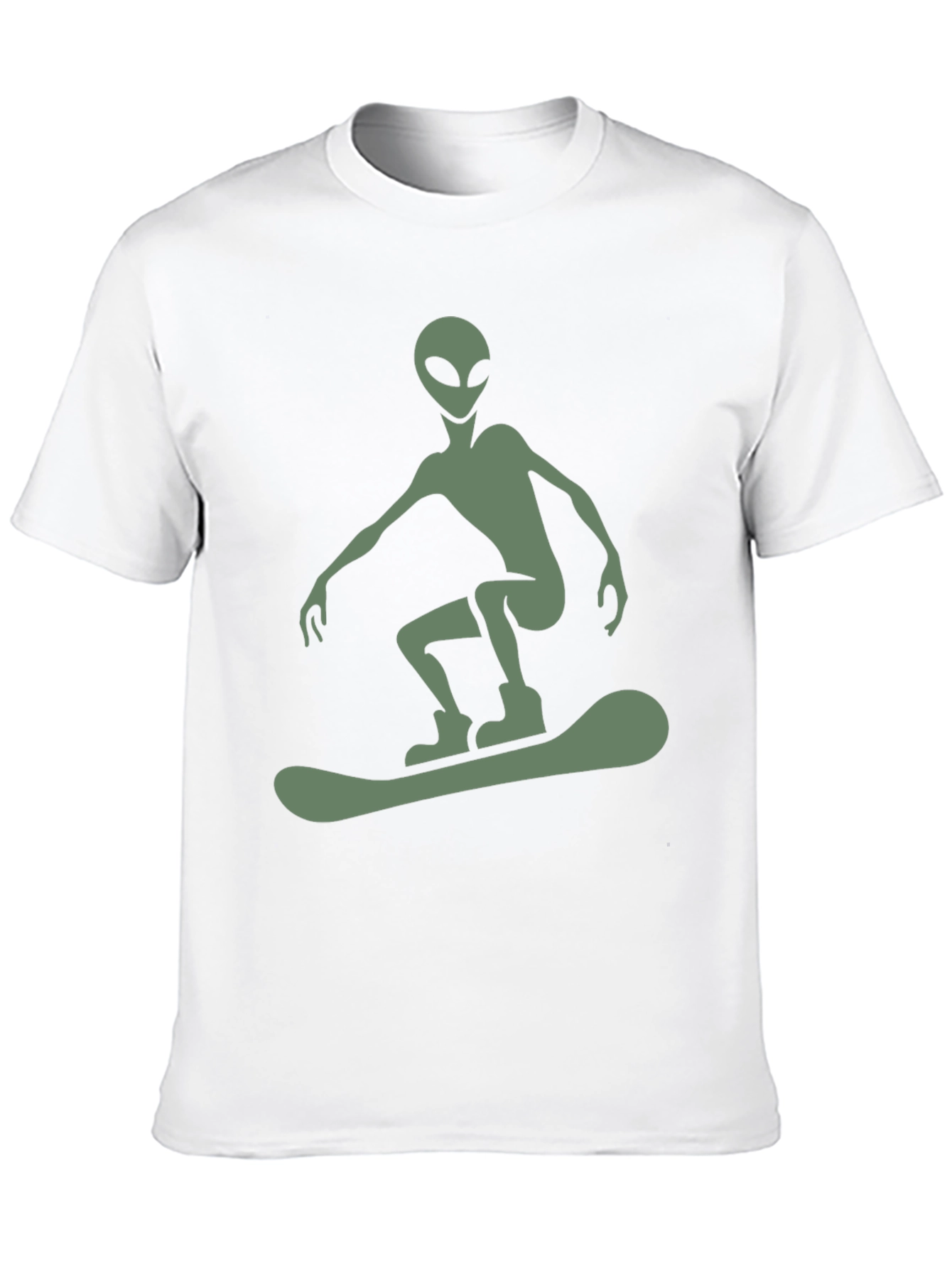 Alien Snowboarder Graphic Tee - Black