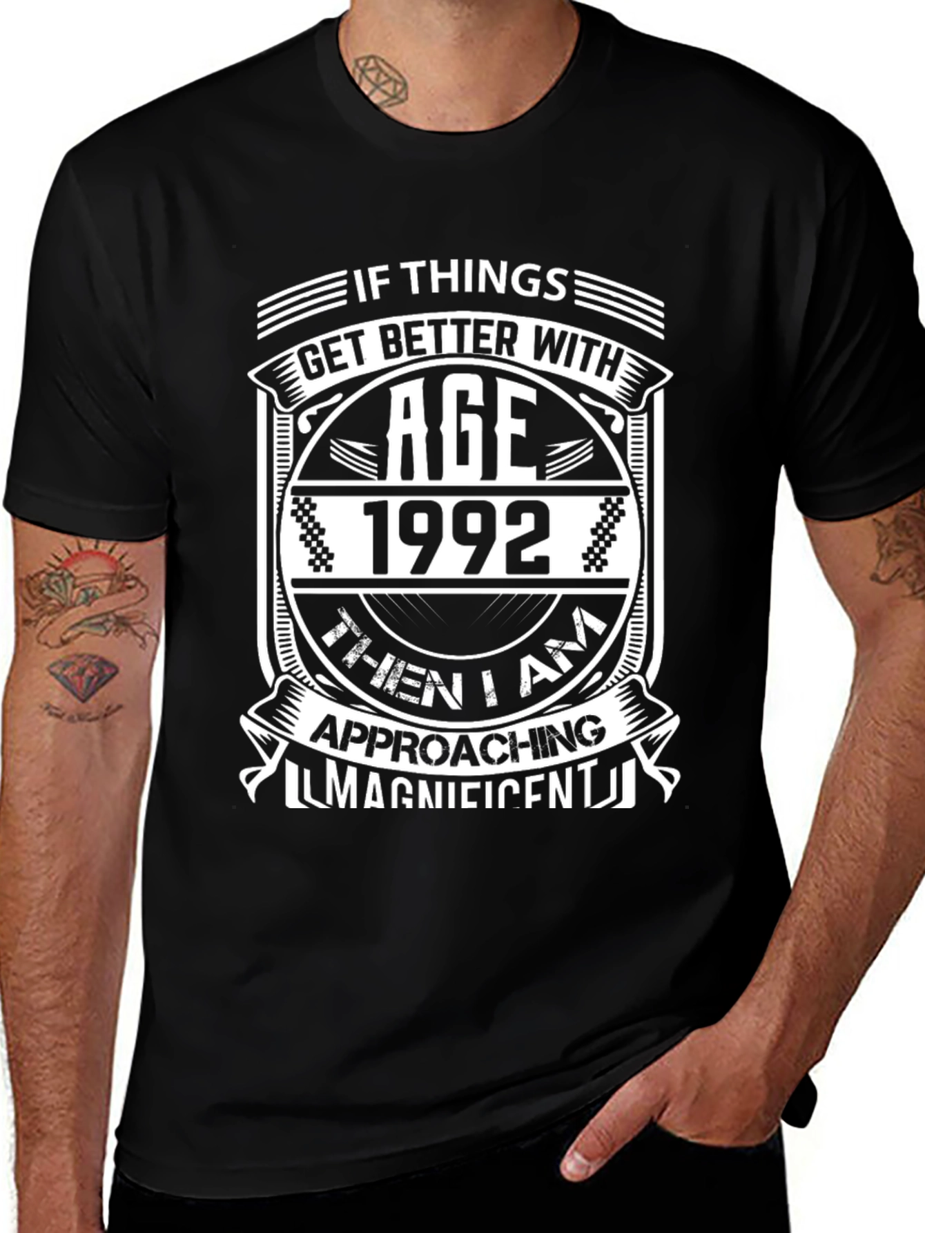 Funny 1992 Birthday T-Shirt - Approaching Magnificent