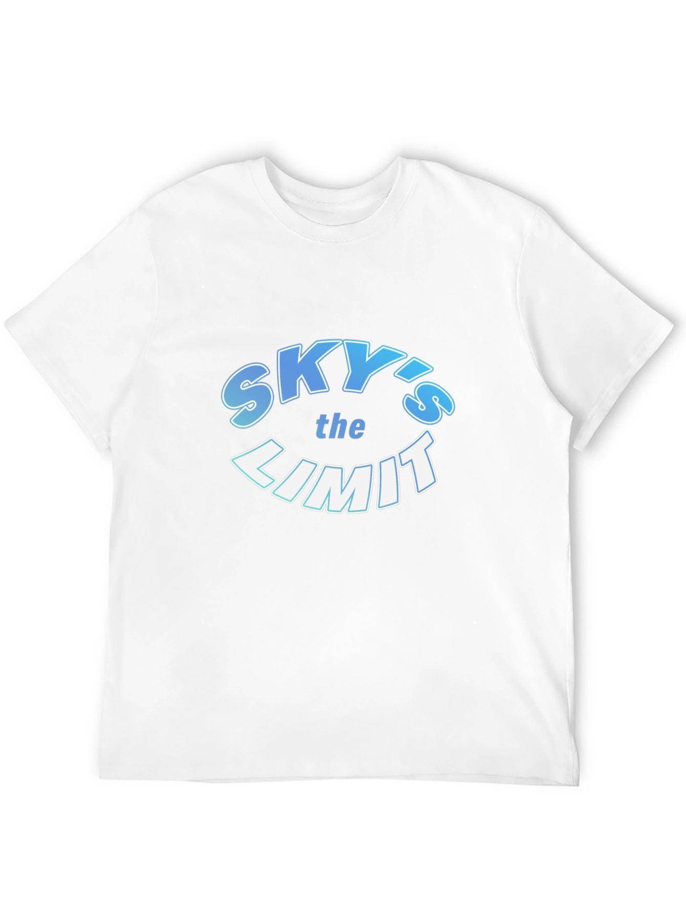 Skys the Limit Graphic Print Black T-Shirt