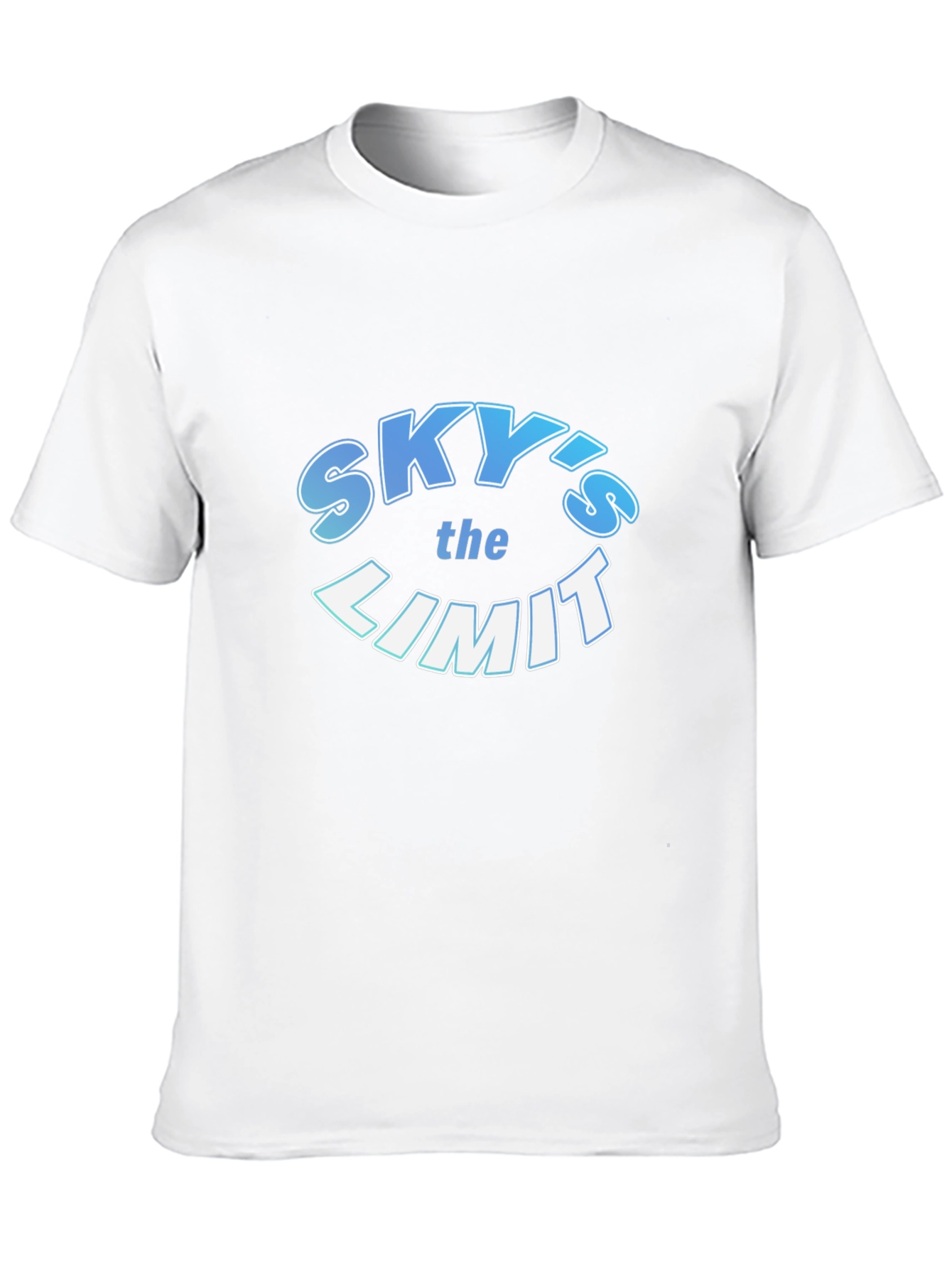 Skys the Limit Graphic Print Black T-Shirt