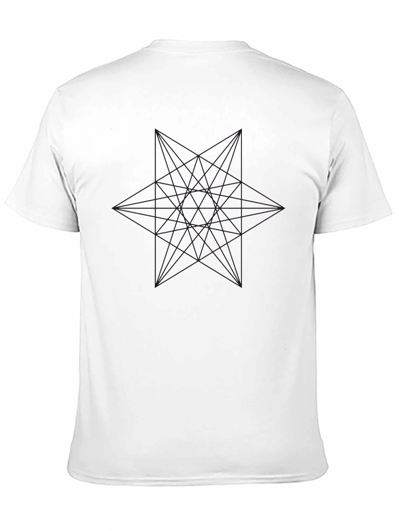 Geometric Star Graphic Black T-Shirt
