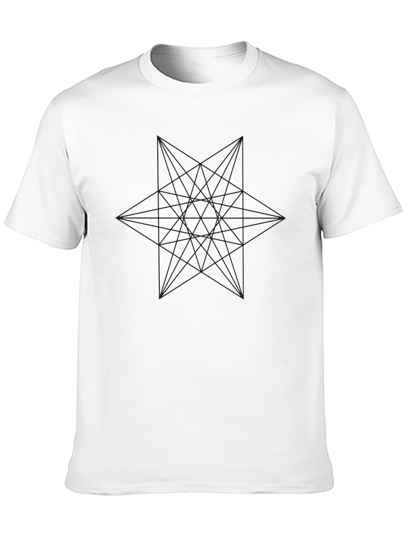 Geometric Star Graphic Black T-Shirt