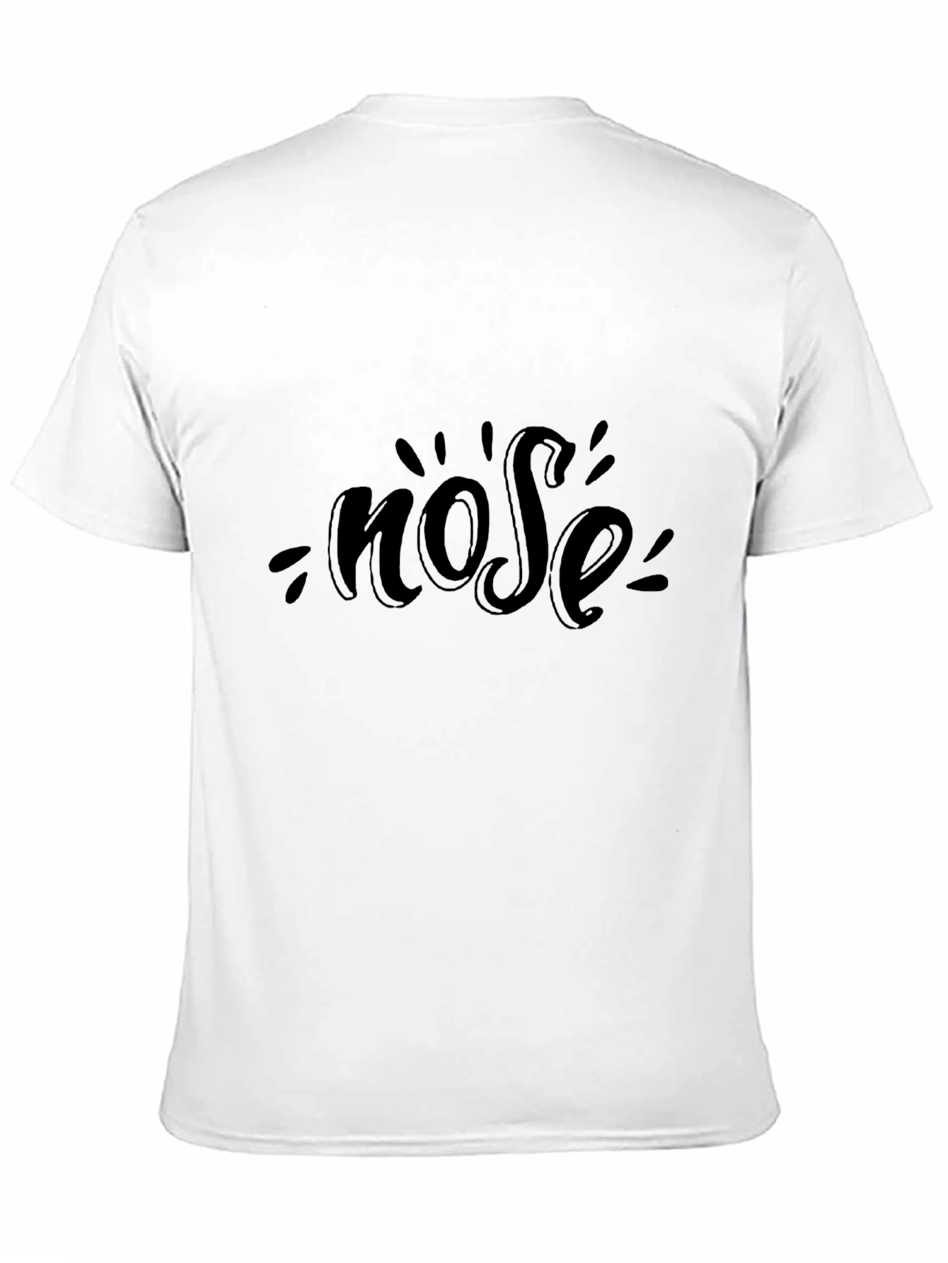 Novelty Nose Black Graphic Tee - Casual Cotton T-Shirt