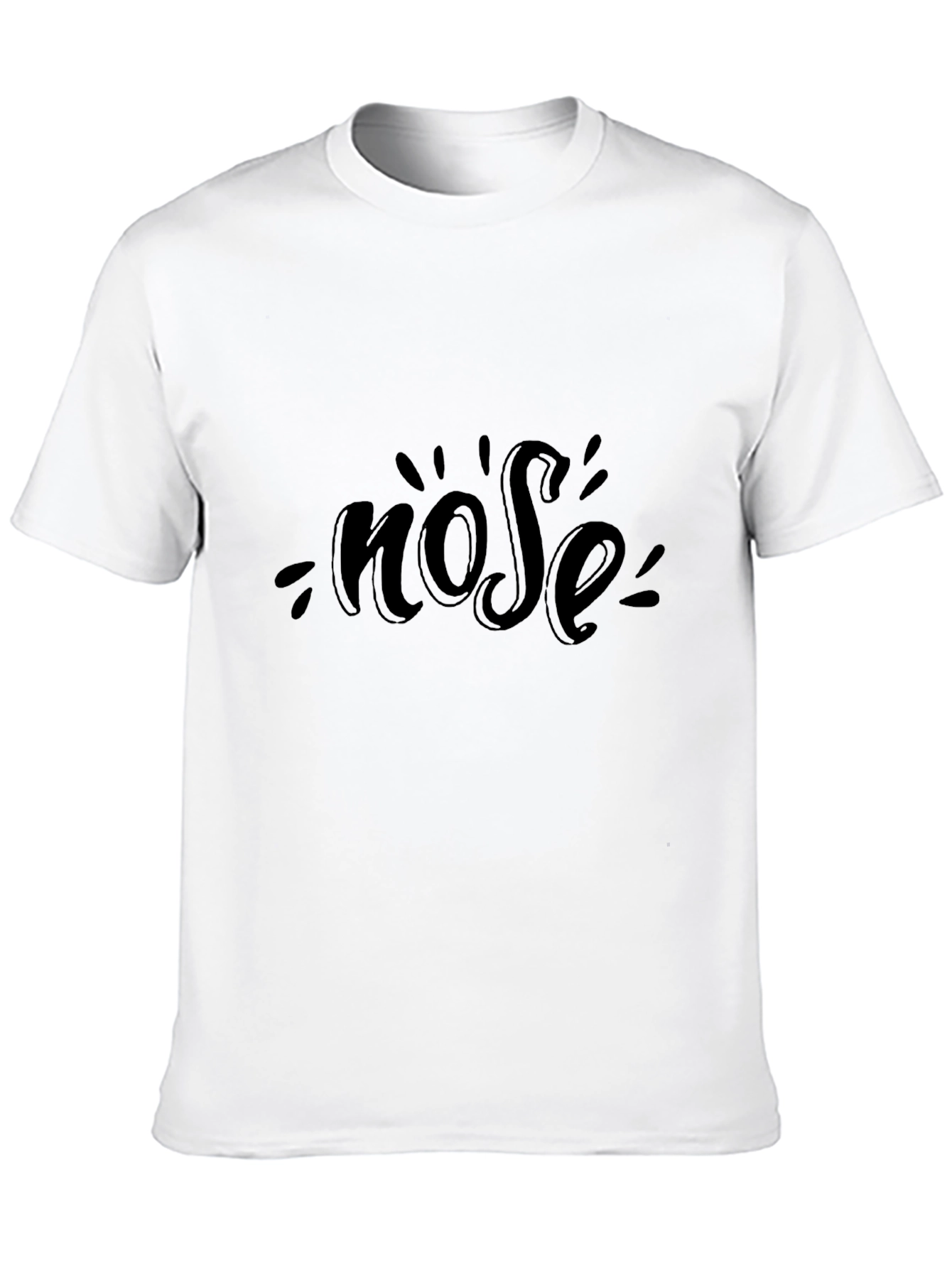 Novelty Nose Black Graphic Tee - Casual Cotton T-Shirt