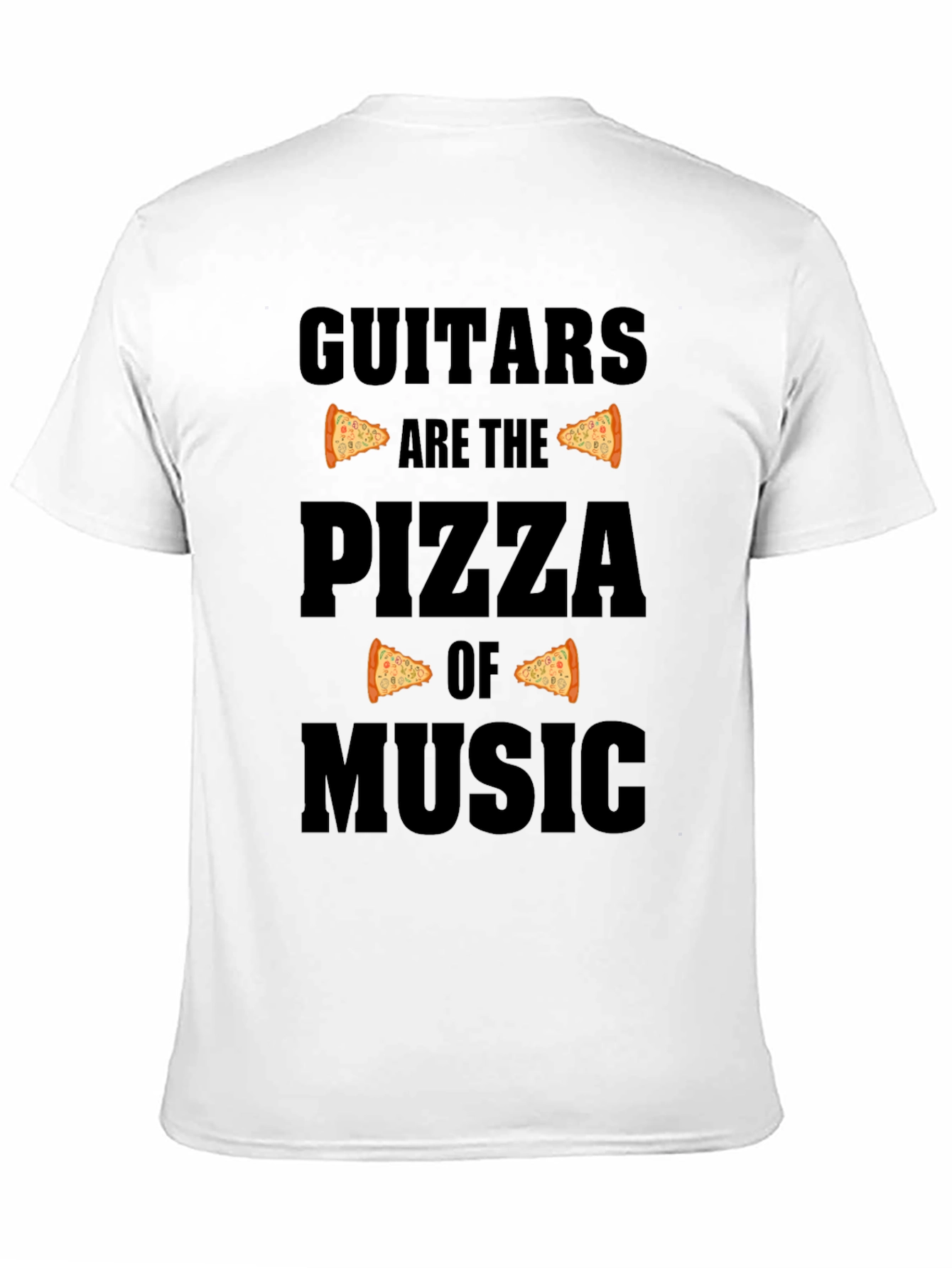 Guitars are the Pizza of Music Black T-Shirt
