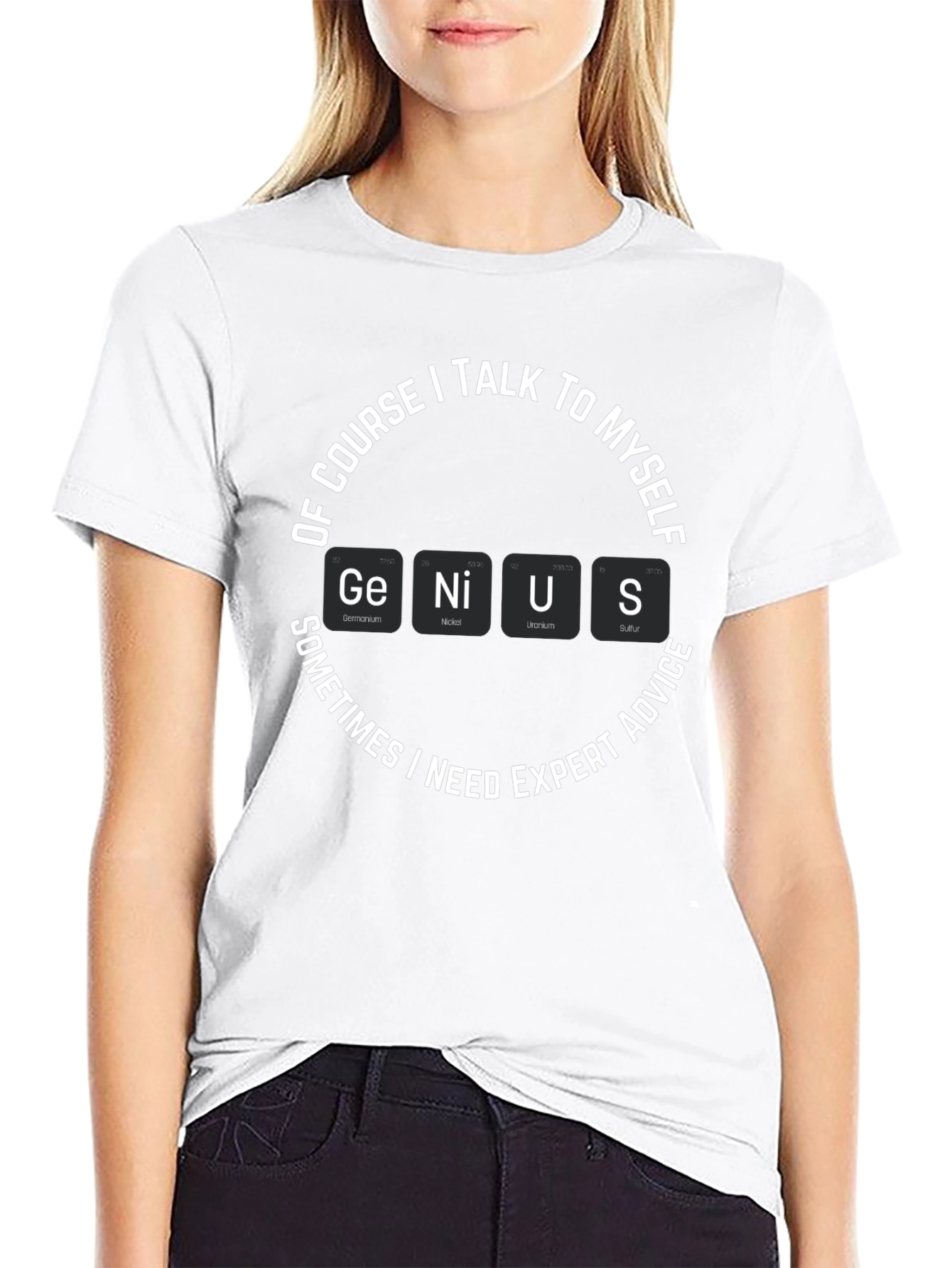 Genius Periodic Table T-Shirt Expert Advice Funny